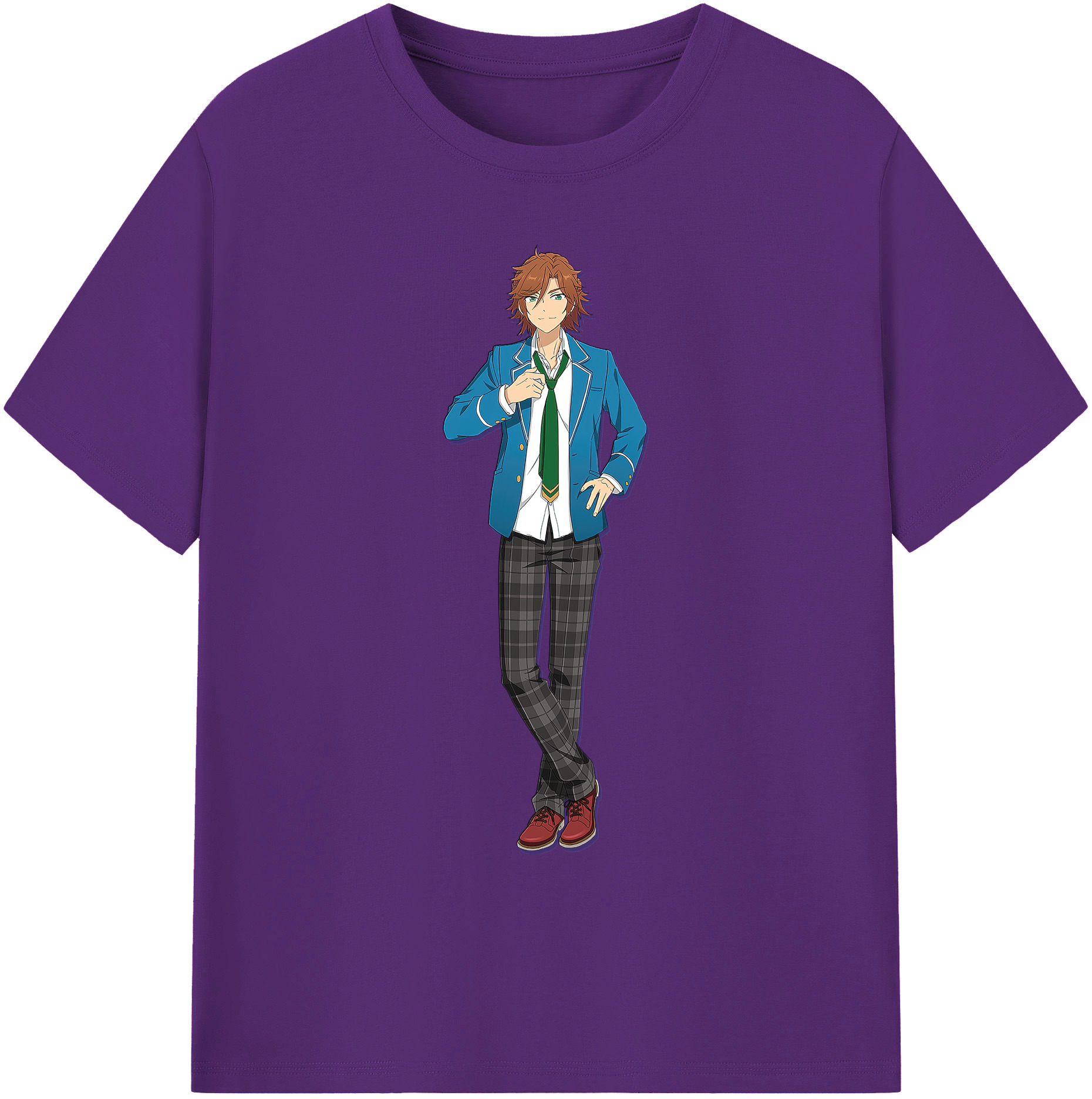 （画像用） あんさんぶるスターズ! Ensemble Stars 綿100％ メンズ半袖Tシャツ｜肌触りやわらか＆通気性