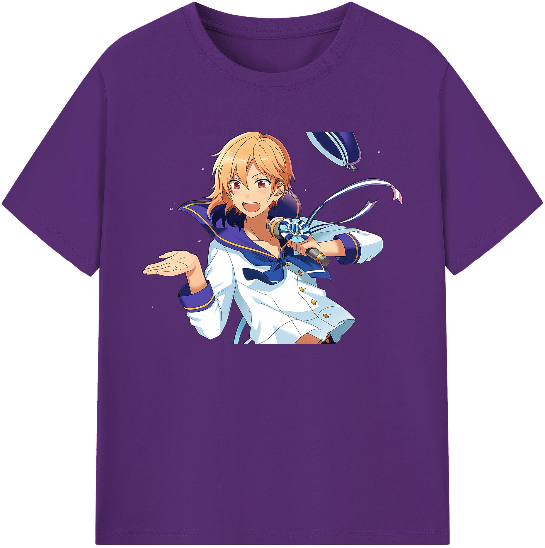 （画像用） あんさんぶるスターズ! Ensemble Stars 綿100％ メンズ半袖Tシャツ｜肌触りやわらか＆通気性