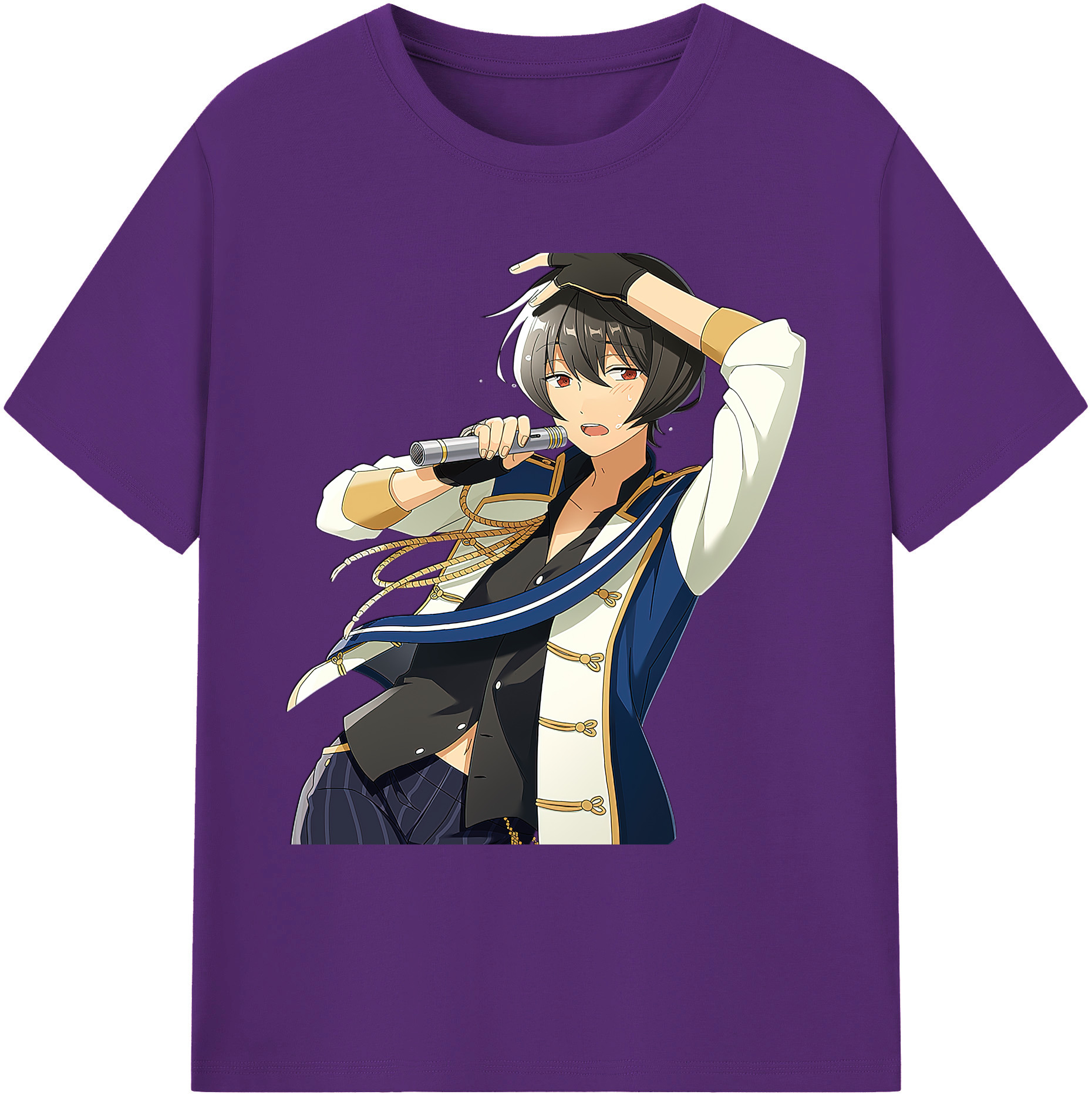 （画像用） あんさんぶるスターズ! Ensemble Stars 綿100％ メンズ半袖Tシャツ｜肌触りやわらか＆通気性