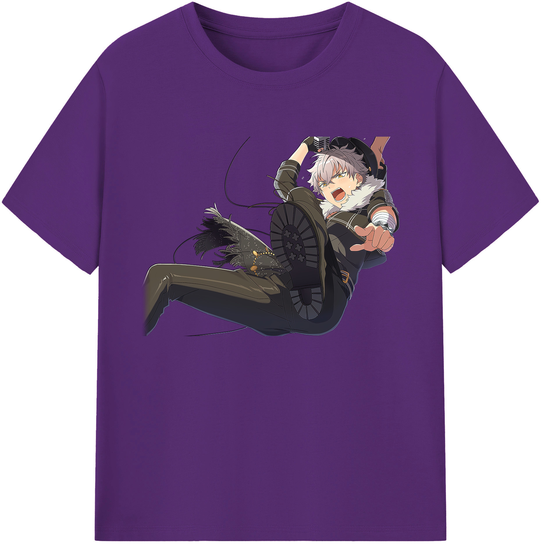 （画像用） あんさんぶるスターズ! Ensemble Stars 綿100％ メンズ半袖Tシャツ｜肌触りやわらか＆通気性