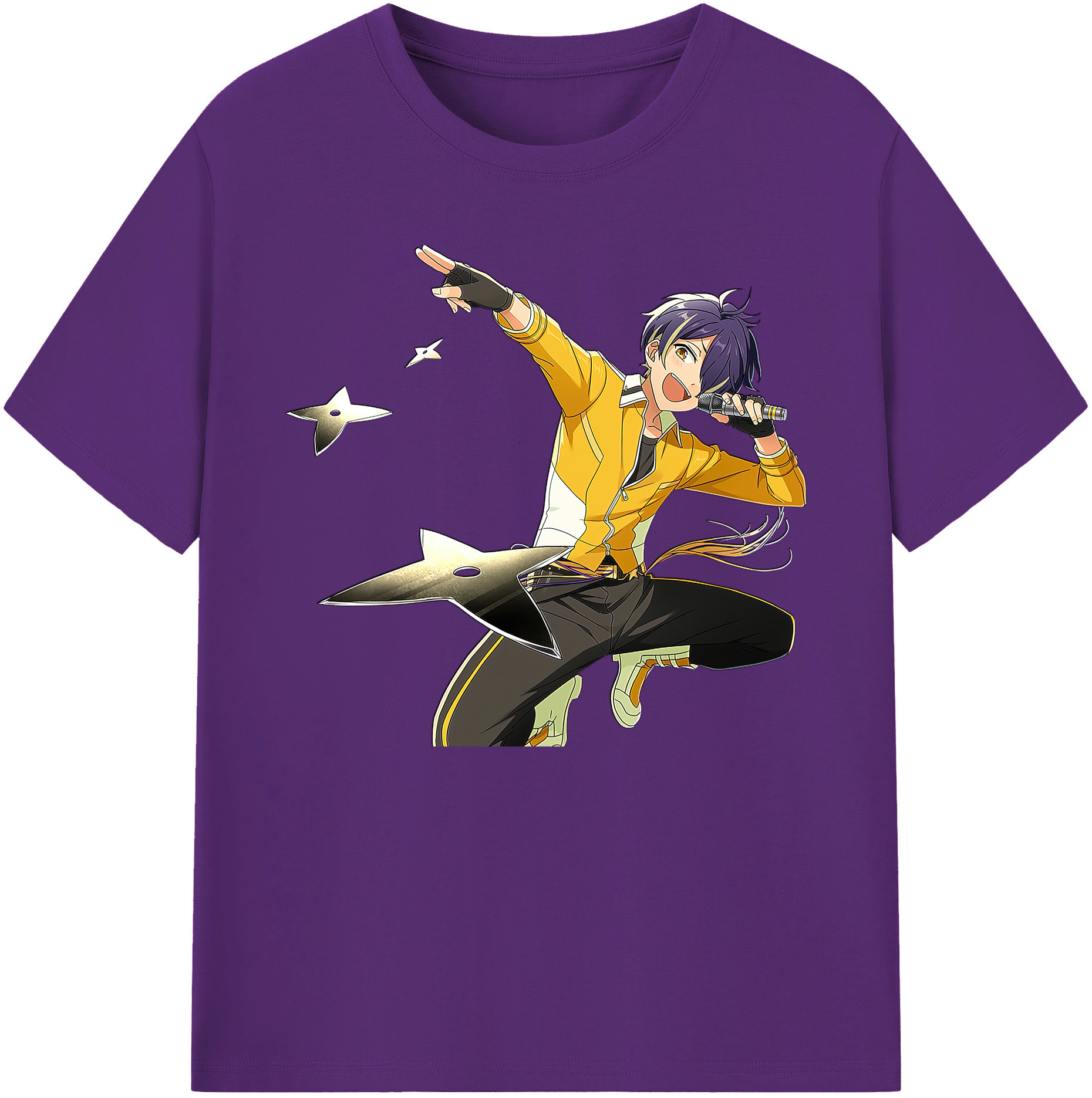 （画像用） あんさんぶるスターズ! Ensemble Stars 綿100％ メンズ半袖Tシャツ｜肌触りやわらか＆通気性
