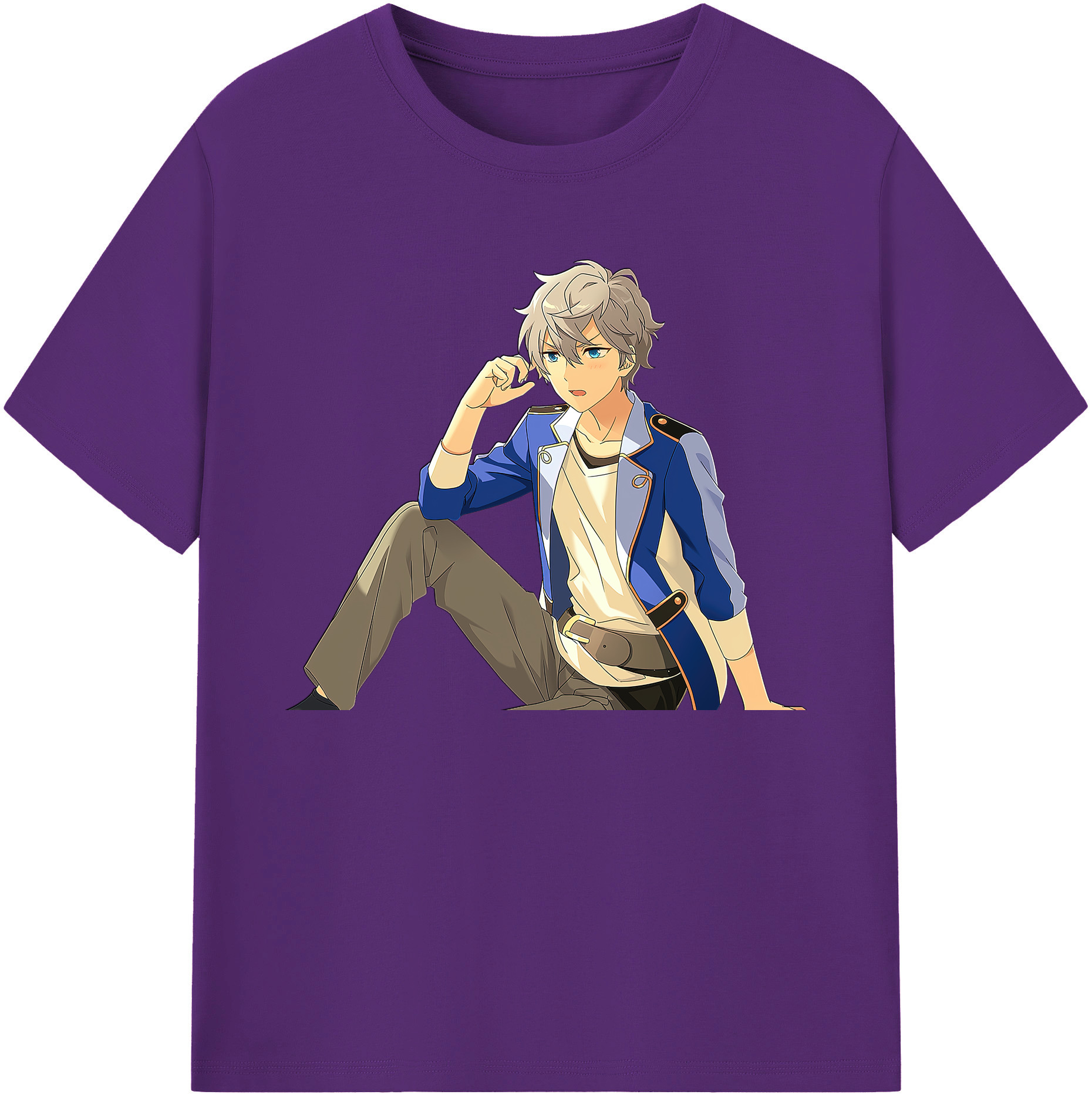 （画像用） あんさんぶるスターズ! Ensemble Stars 綿100％ メンズ半袖Tシャツ｜肌触りやわらか＆通気性