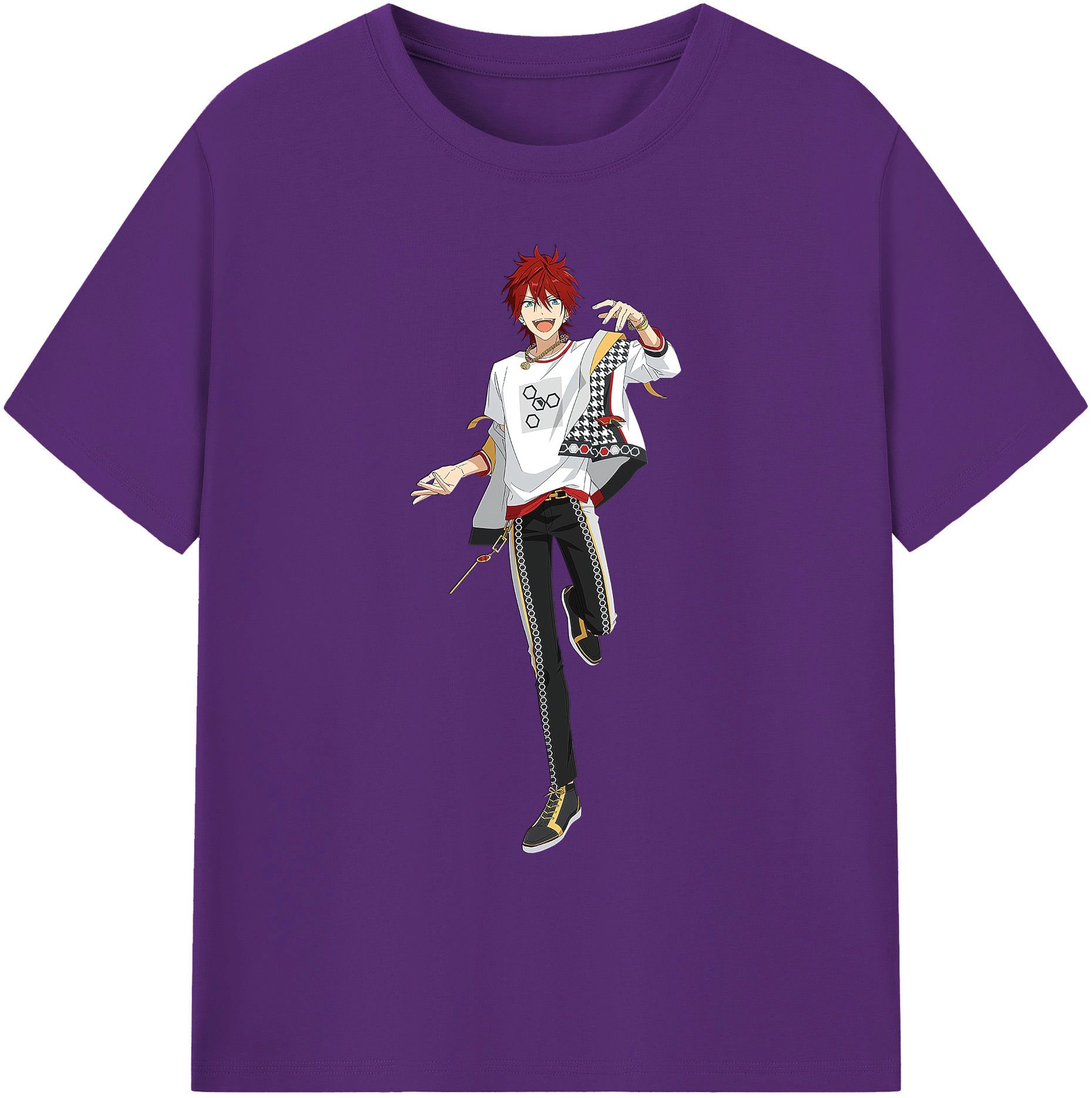 （画像用） あんさんぶるスターズ! Ensemble Stars 綿100％ メンズ半袖Tシャツ｜肌触りやわらか＆通気性