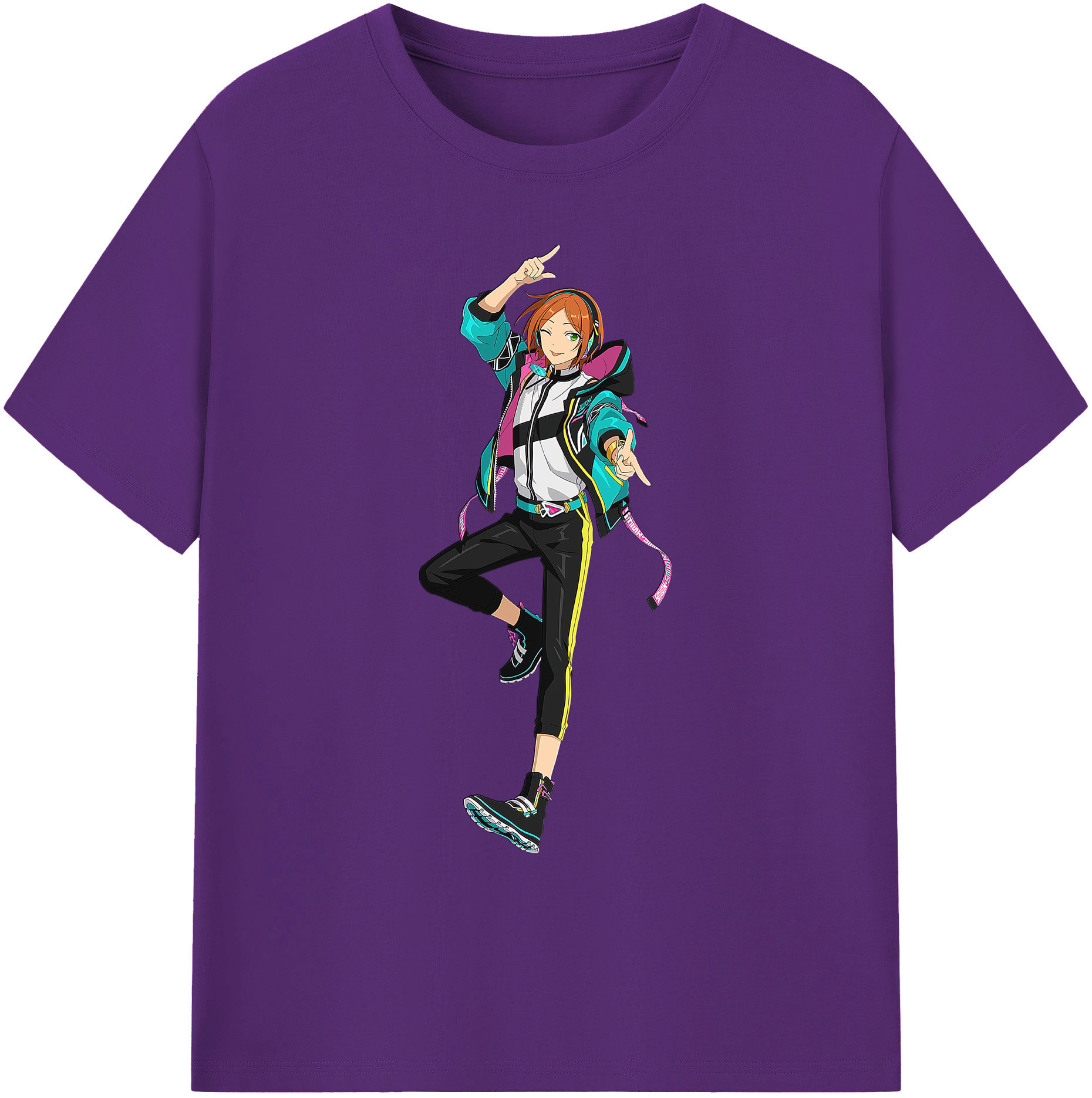 （画像用） あんさんぶるスターズ! Ensemble Stars 綿100％ メンズ半袖Tシャツ｜肌触りやわらか＆通気性
