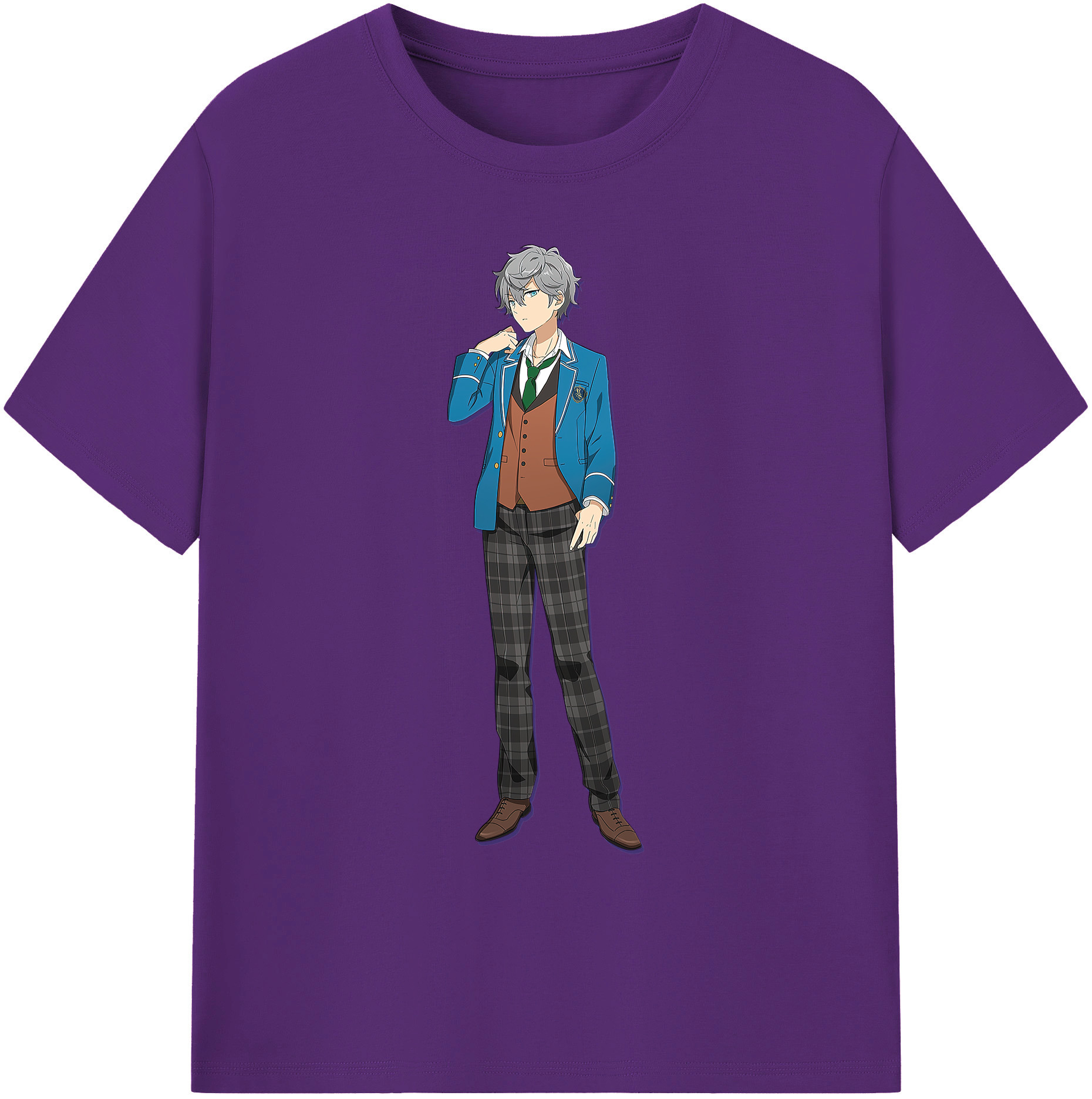 （画像用） あんさんぶるスターズ! Ensemble Stars 綿100％ メンズ半袖Tシャツ｜肌触りやわらか＆通気性