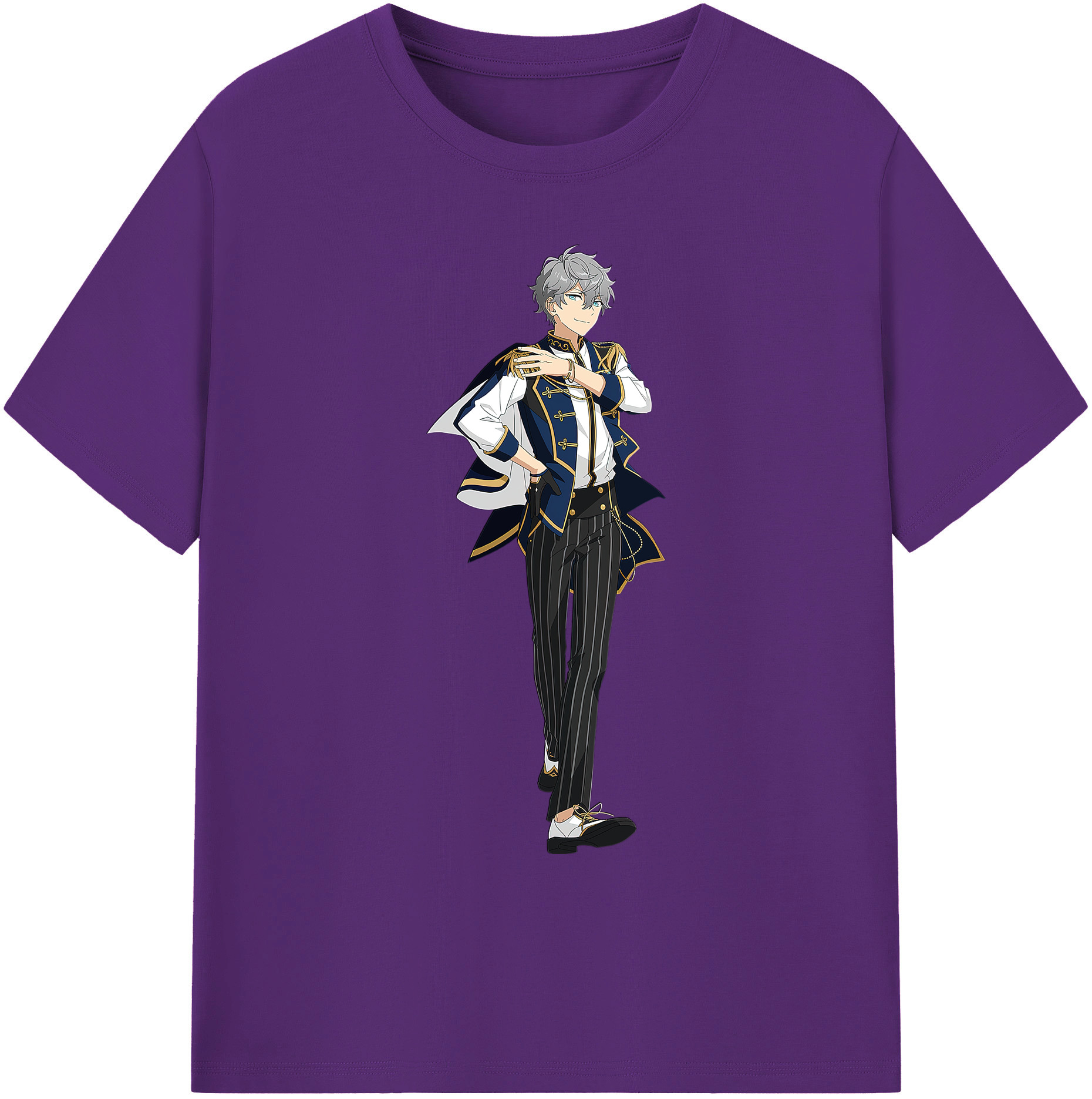 （画像用） あんさんぶるスターズ! Ensemble Stars 綿100％ メンズ半袖Tシャツ｜肌触りやわらか＆通気性