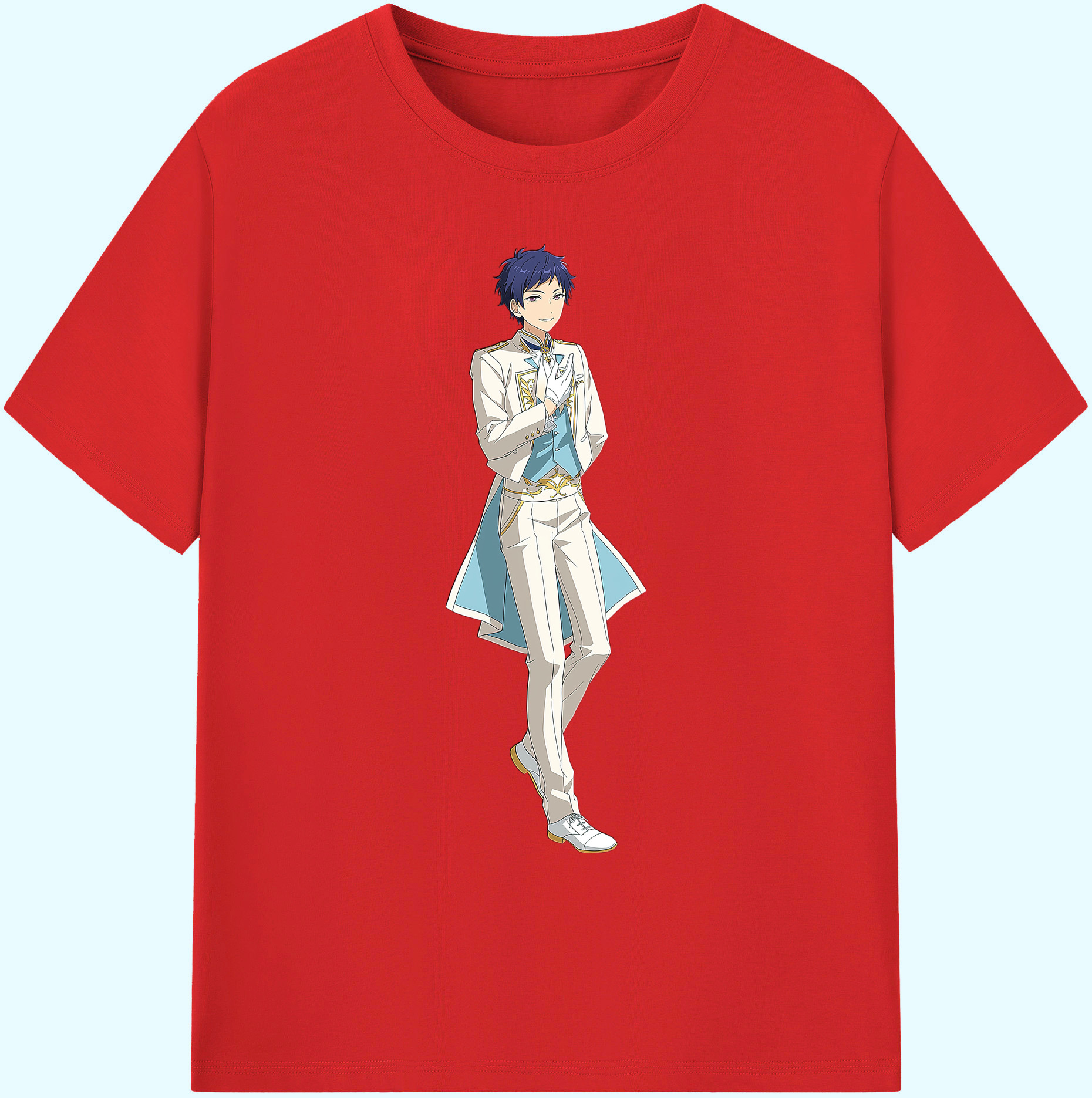 （画像用） あんさんぶるスターズ! Ensemble Stars 綿100％ メンズ半袖Tシャツ｜肌触りやわらか＆通気性