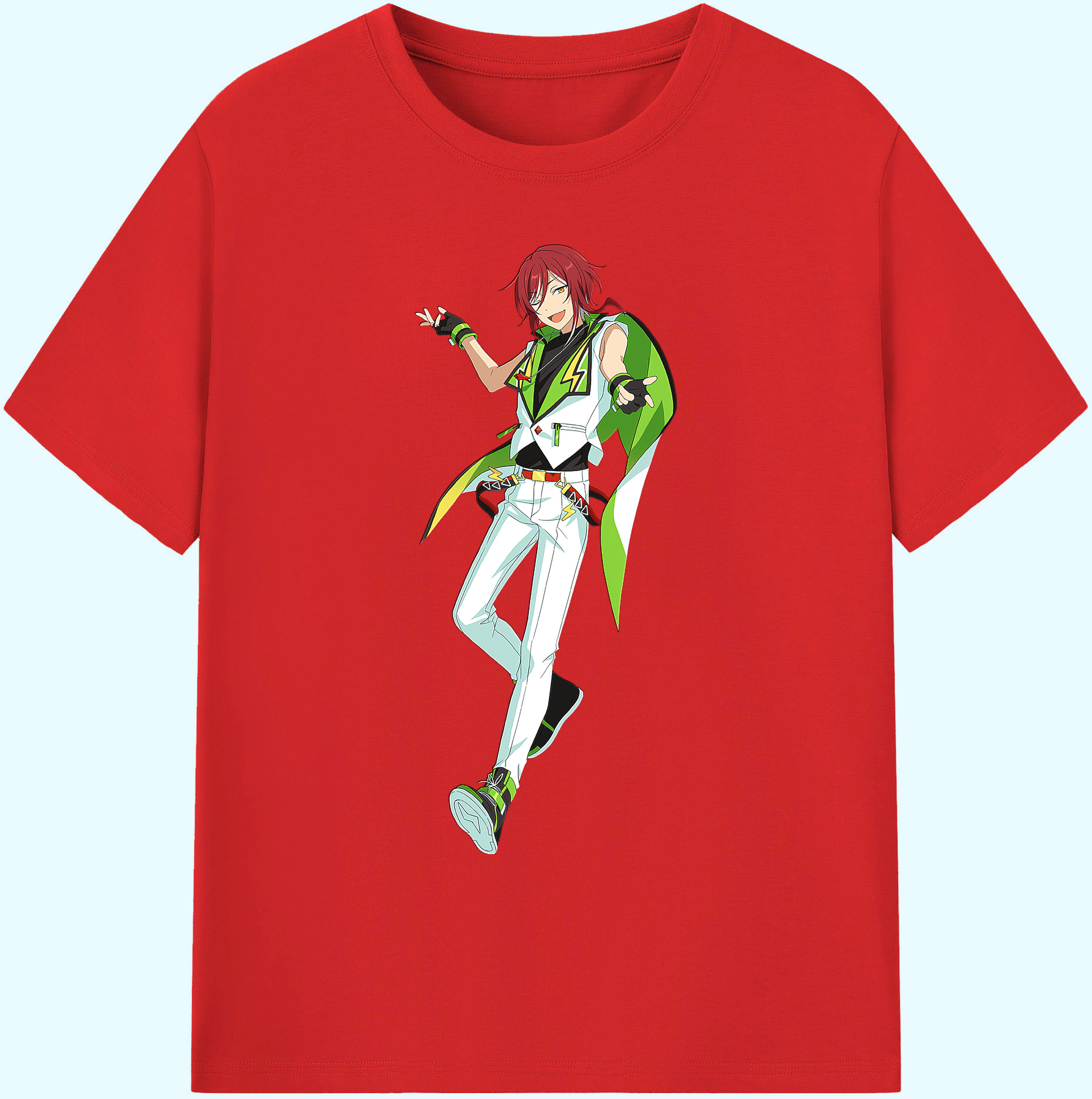 （画像用） あんさんぶるスターズ! Ensemble Stars 綿100％ メンズ半袖Tシャツ｜肌触りやわらか＆通気性