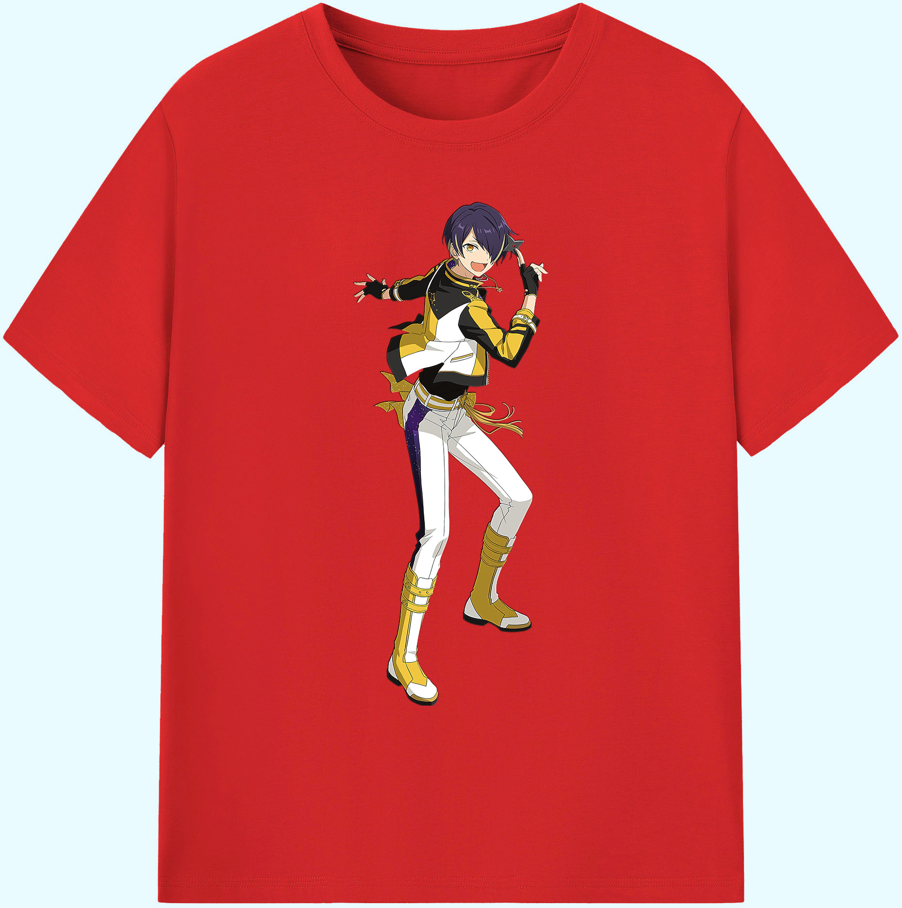 （画像用） あんさんぶるスターズ! Ensemble Stars 綿100％ メンズ半袖Tシャツ｜肌触りやわらか＆通気性