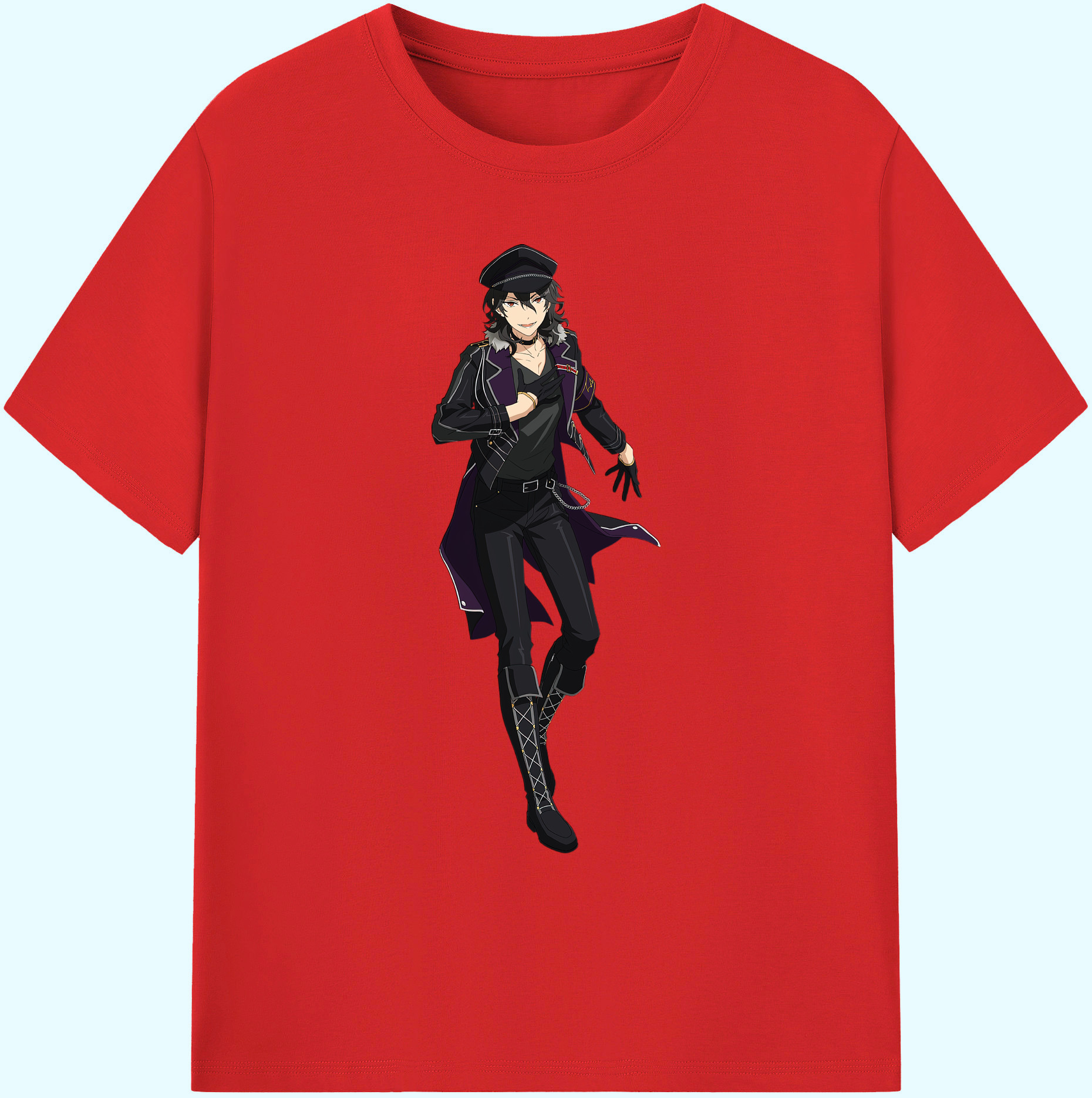 （画像用） あんさんぶるスターズ! Ensemble Stars 綿100％ メンズ半袖Tシャツ｜肌触りやわらか＆通気性