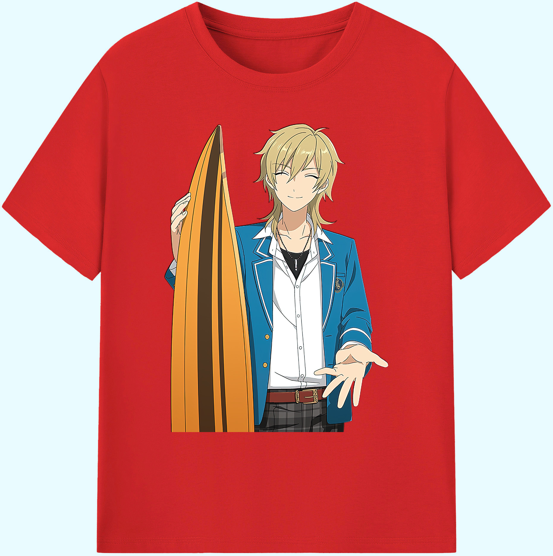 （画像用） あんさんぶるスターズ! Ensemble Stars 綿100％ メンズ半袖Tシャツ｜肌触りやわらか＆通気性