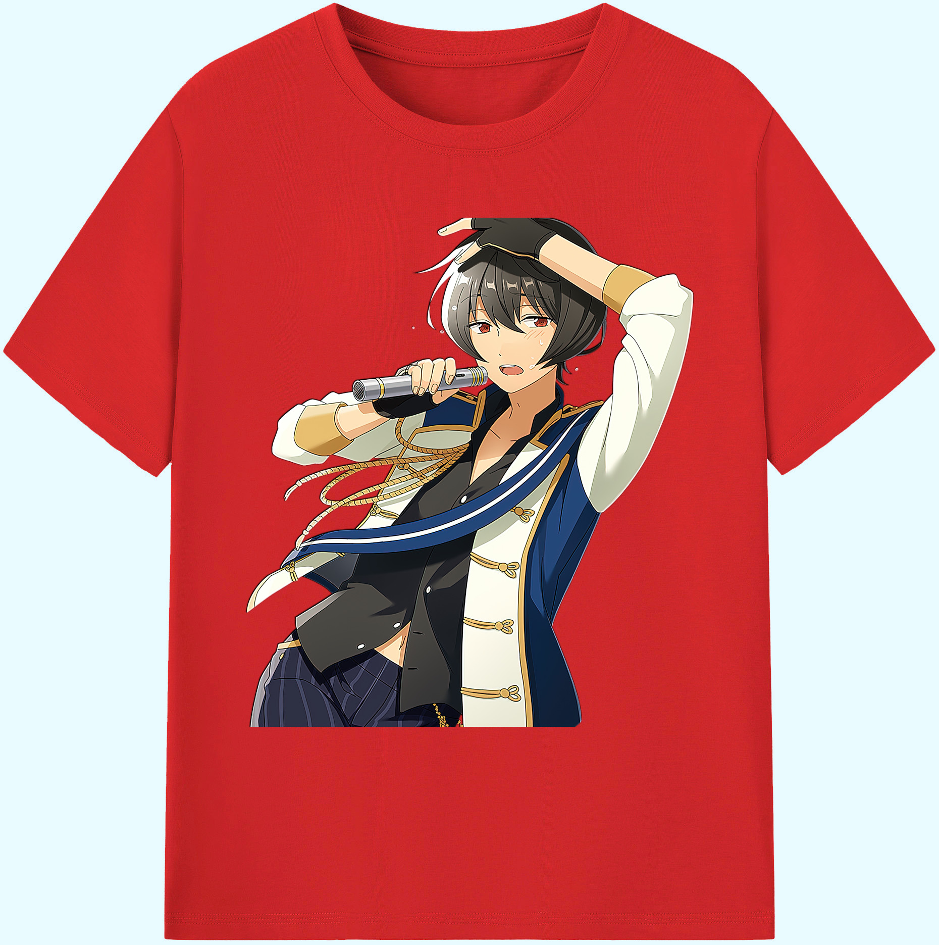 （画像用） あんさんぶるスターズ! Ensemble Stars 綿100％ メンズ半袖Tシャツ｜肌触りやわらか＆通気性