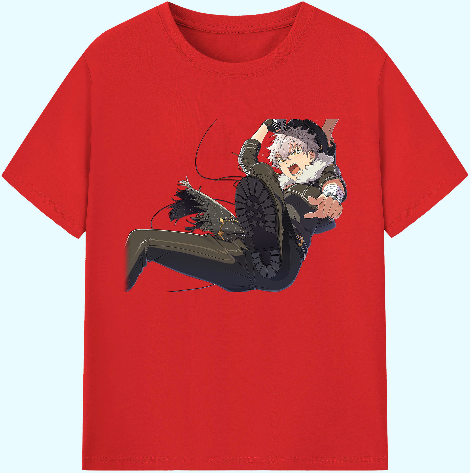 （画像用） あんさんぶるスターズ! Ensemble Stars 綿100％ メンズ半袖Tシャツ｜肌触りやわらか＆通気性