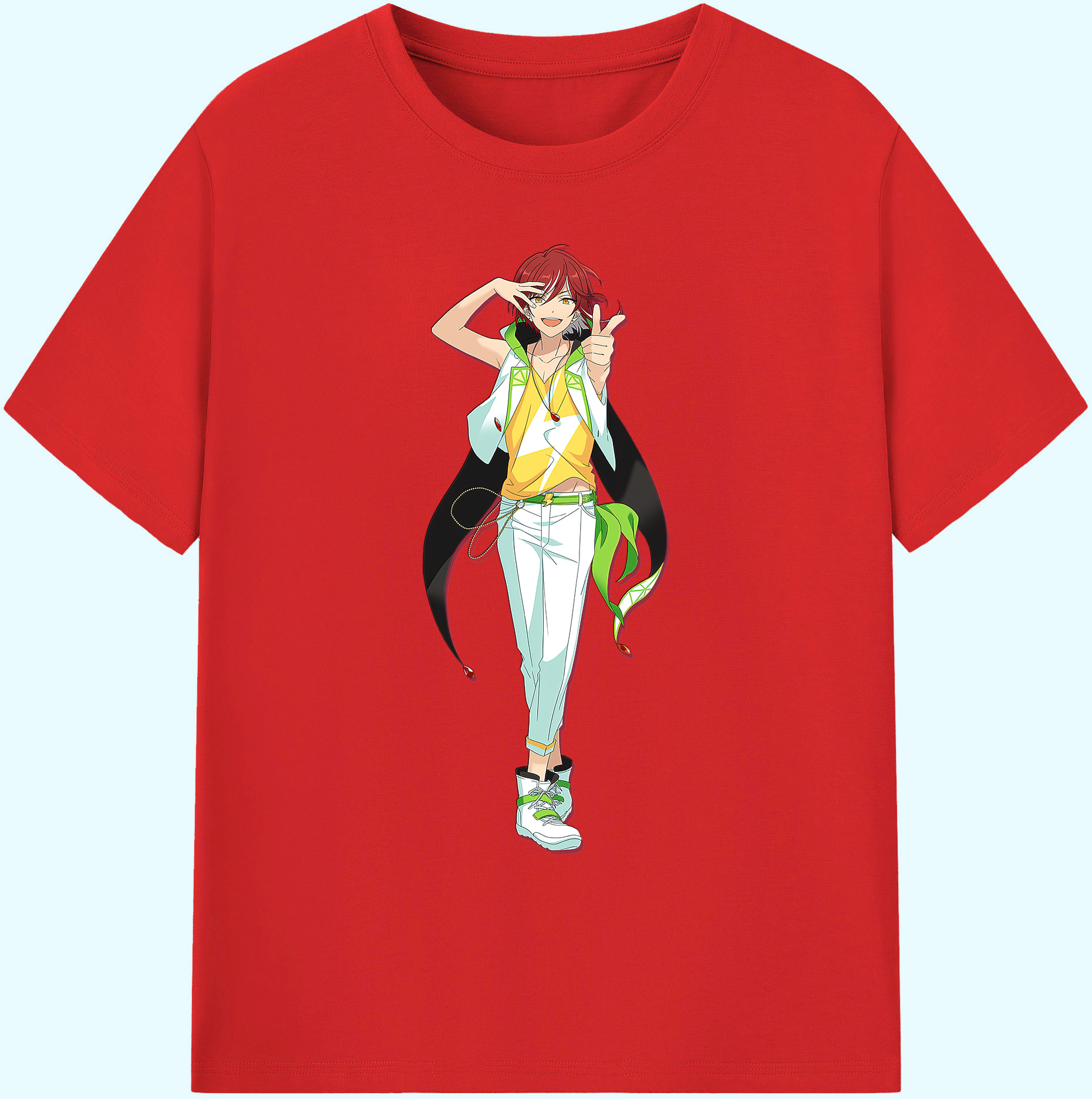 （画像用） あんさんぶるスターズ! Ensemble Stars 綿100％ メンズ半袖Tシャツ｜肌触りやわらか＆通気性