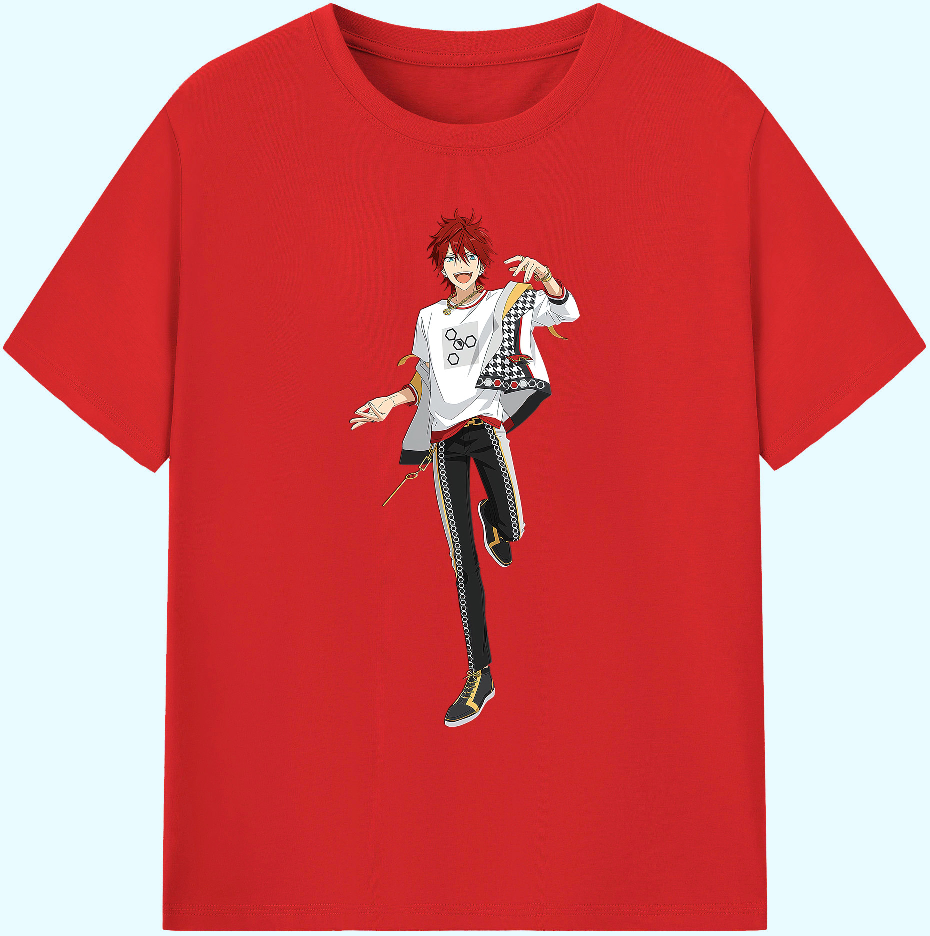 （画像用） あんさんぶるスターズ! Ensemble Stars 綿100％ メンズ半袖Tシャツ｜肌触りやわらか＆通気性