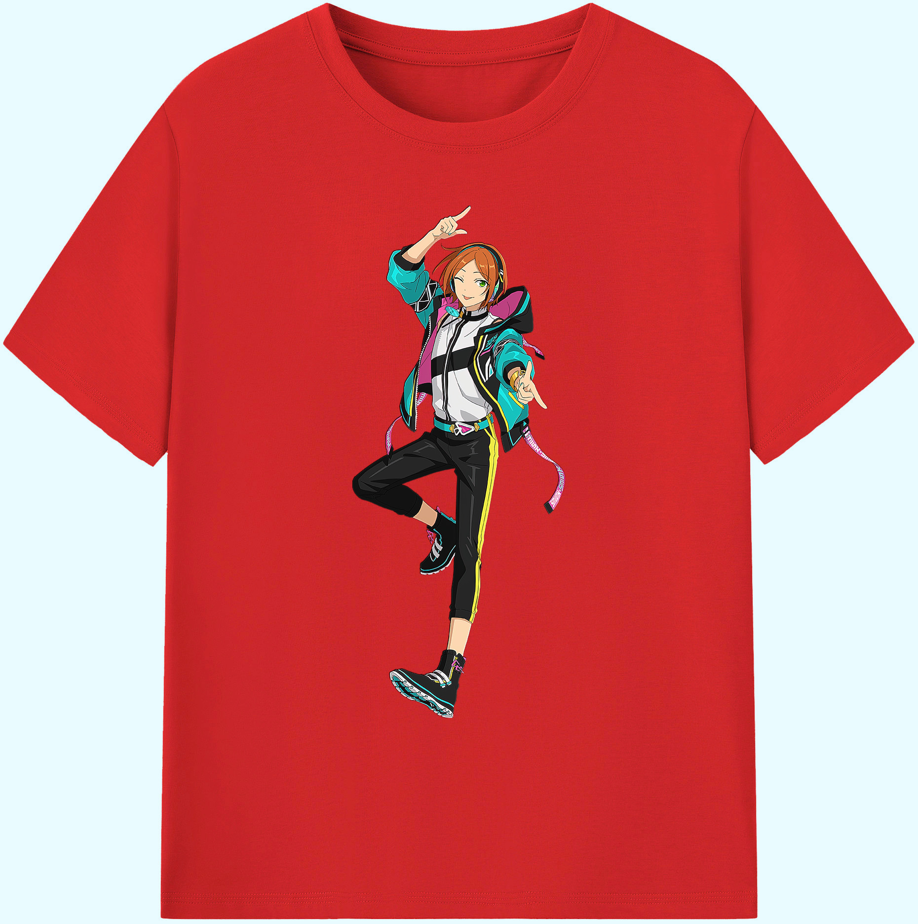 （画像用） あんさんぶるスターズ! Ensemble Stars 綿100％ メンズ半袖Tシャツ｜肌触りやわらか＆通気性
