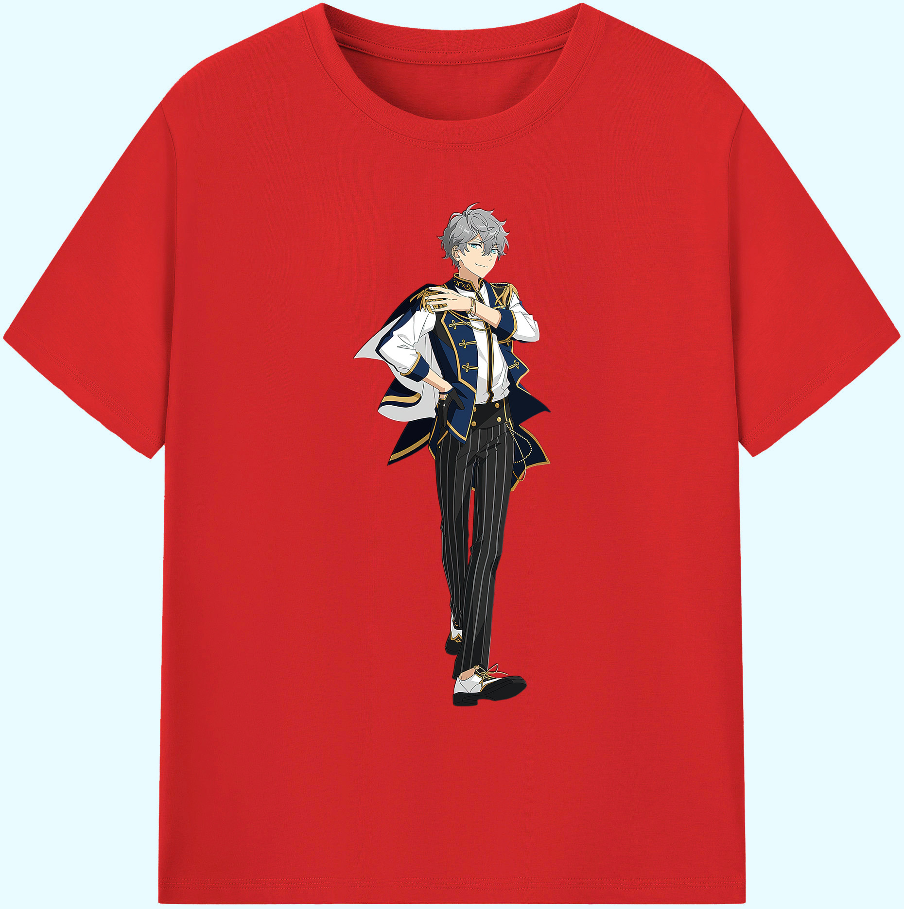 （画像用） あんさんぶるスターズ! Ensemble Stars 綿100％ メンズ半袖Tシャツ｜肌触りやわらか＆通気性