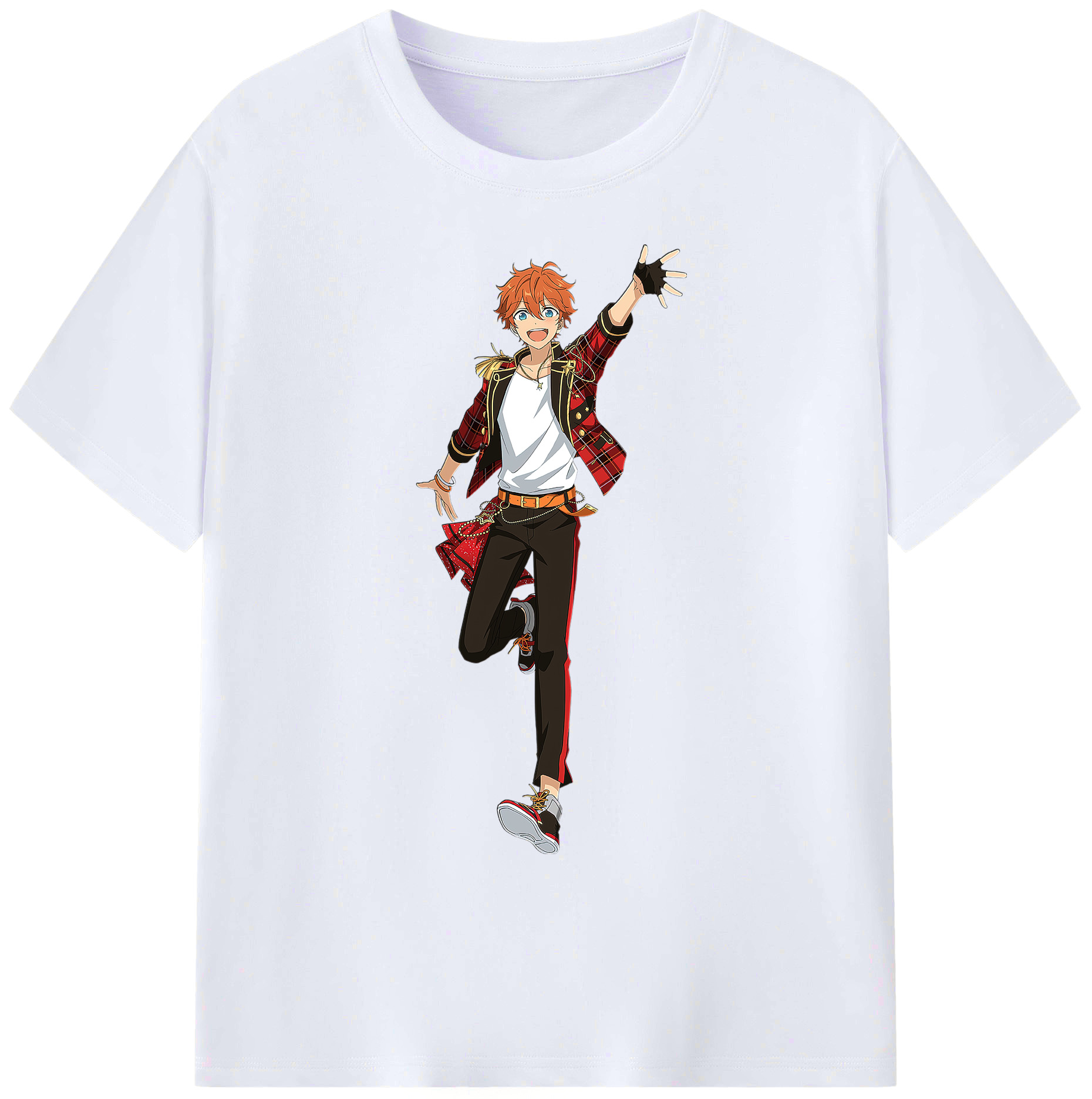（画像用） あんさんぶるスターズ! Ensemble Stars 綿100％ メンズ半袖Tシャツ｜肌触りやわらか＆通気性