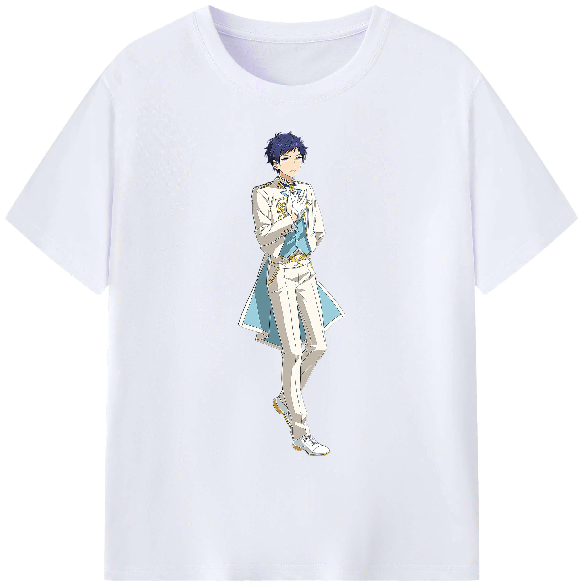 （画像用） あんさんぶるスターズ! Ensemble Stars 綿100％ メンズ半袖Tシャツ｜肌触りやわらか＆通気性