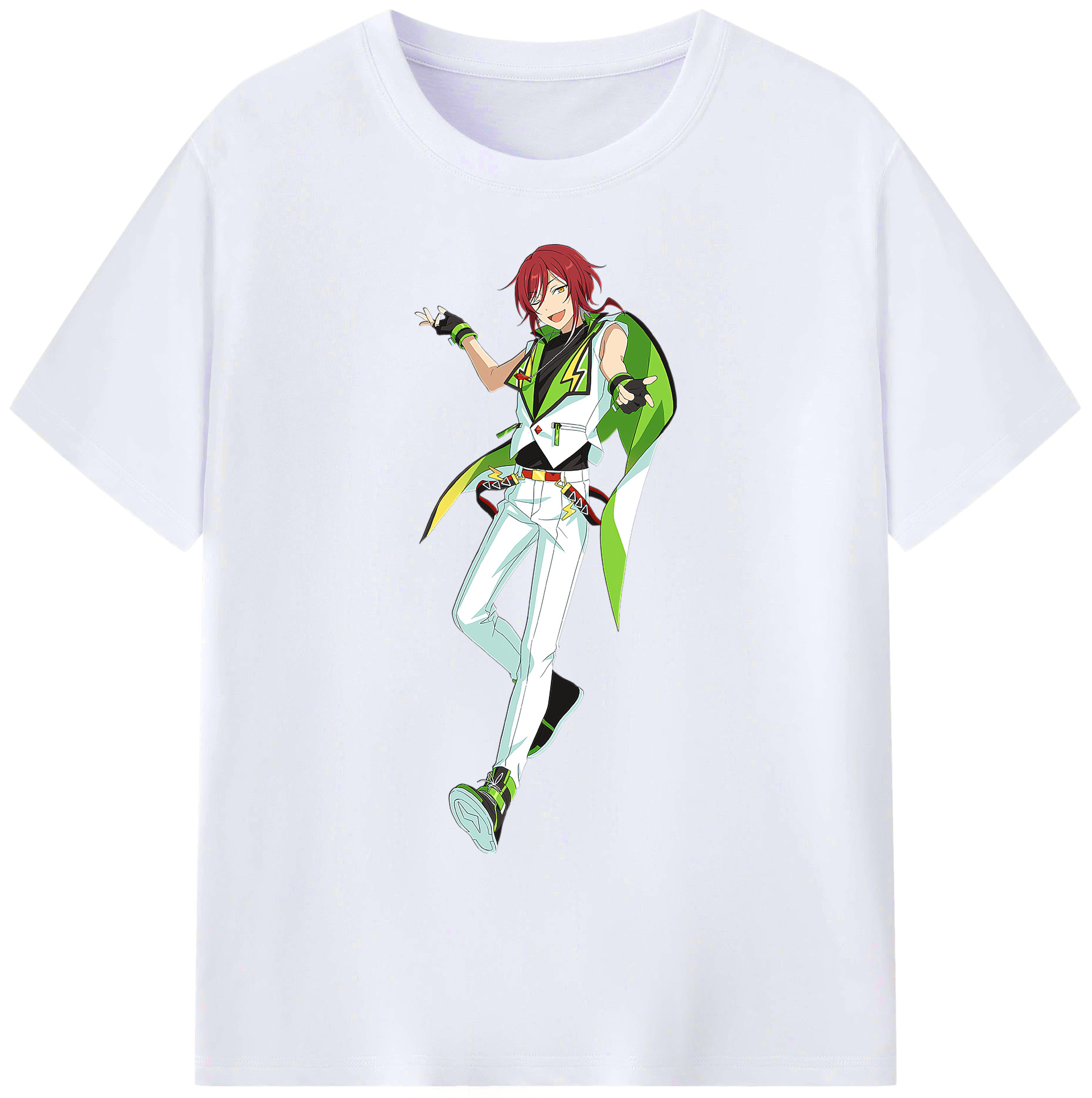 （画像用） あんさんぶるスターズ! Ensemble Stars 綿100％ メンズ半袖Tシャツ｜肌触りやわらか＆通気性