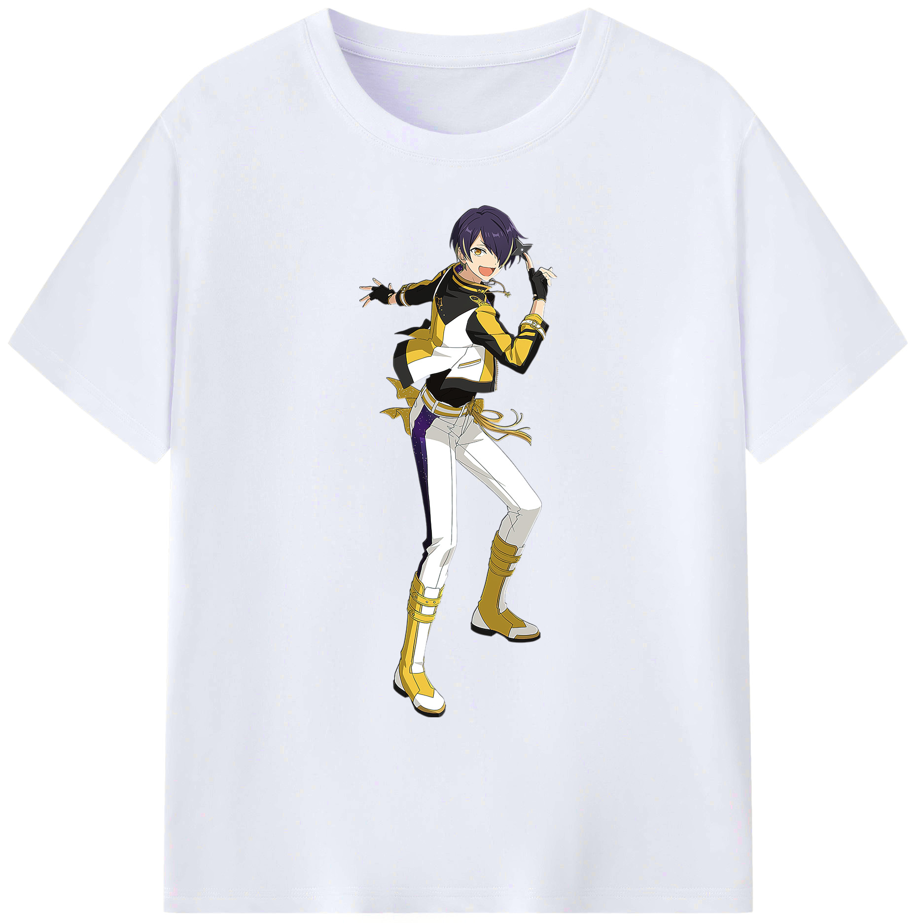 （画像用） あんさんぶるスターズ! Ensemble Stars 綿100％ メンズ半袖Tシャツ｜肌触りやわらか＆通気性