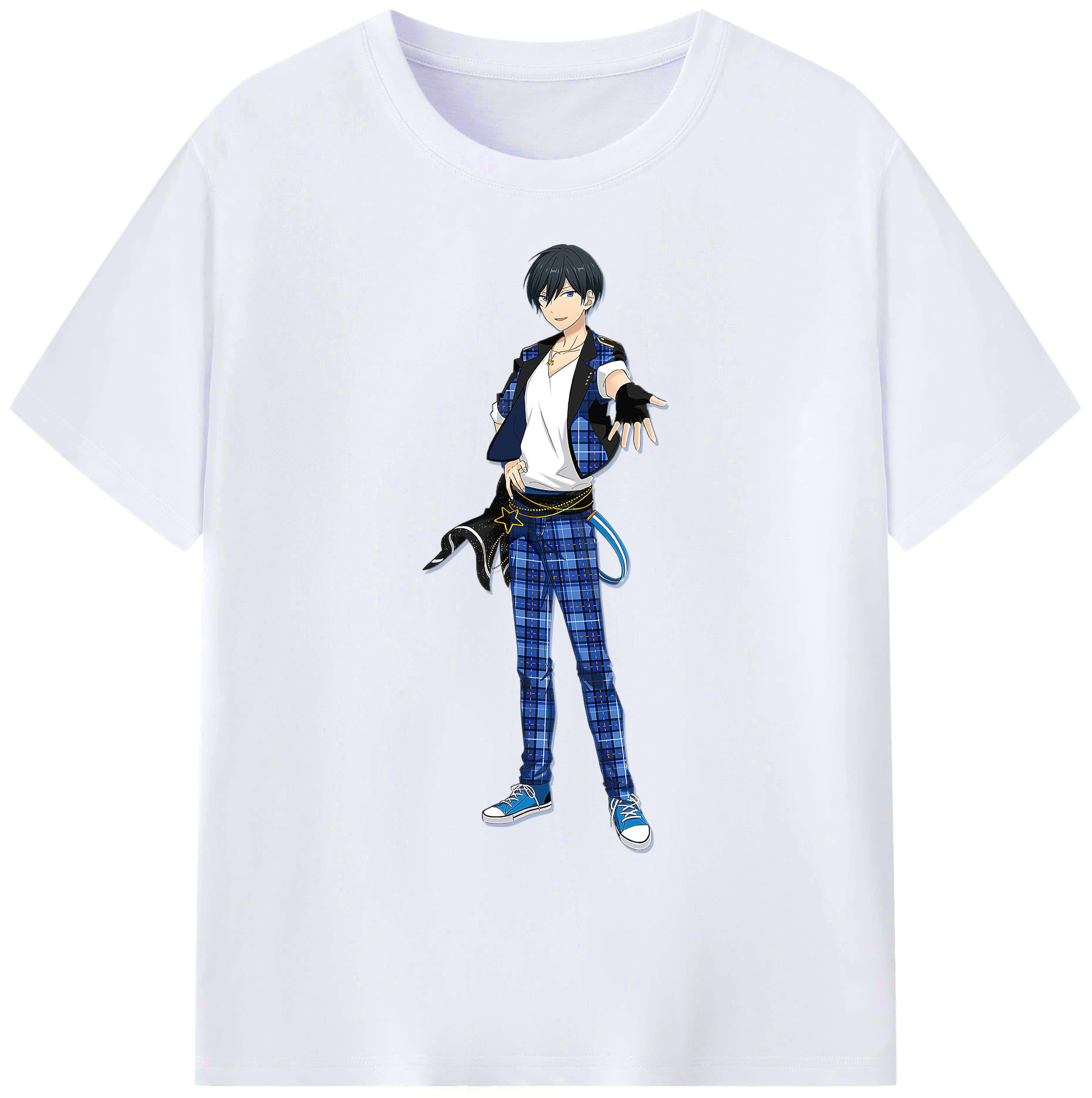 （画像用） あんさんぶるスターズ! Ensemble Stars 綿100％ メンズ半袖Tシャツ｜肌触りやわらか＆通気性
