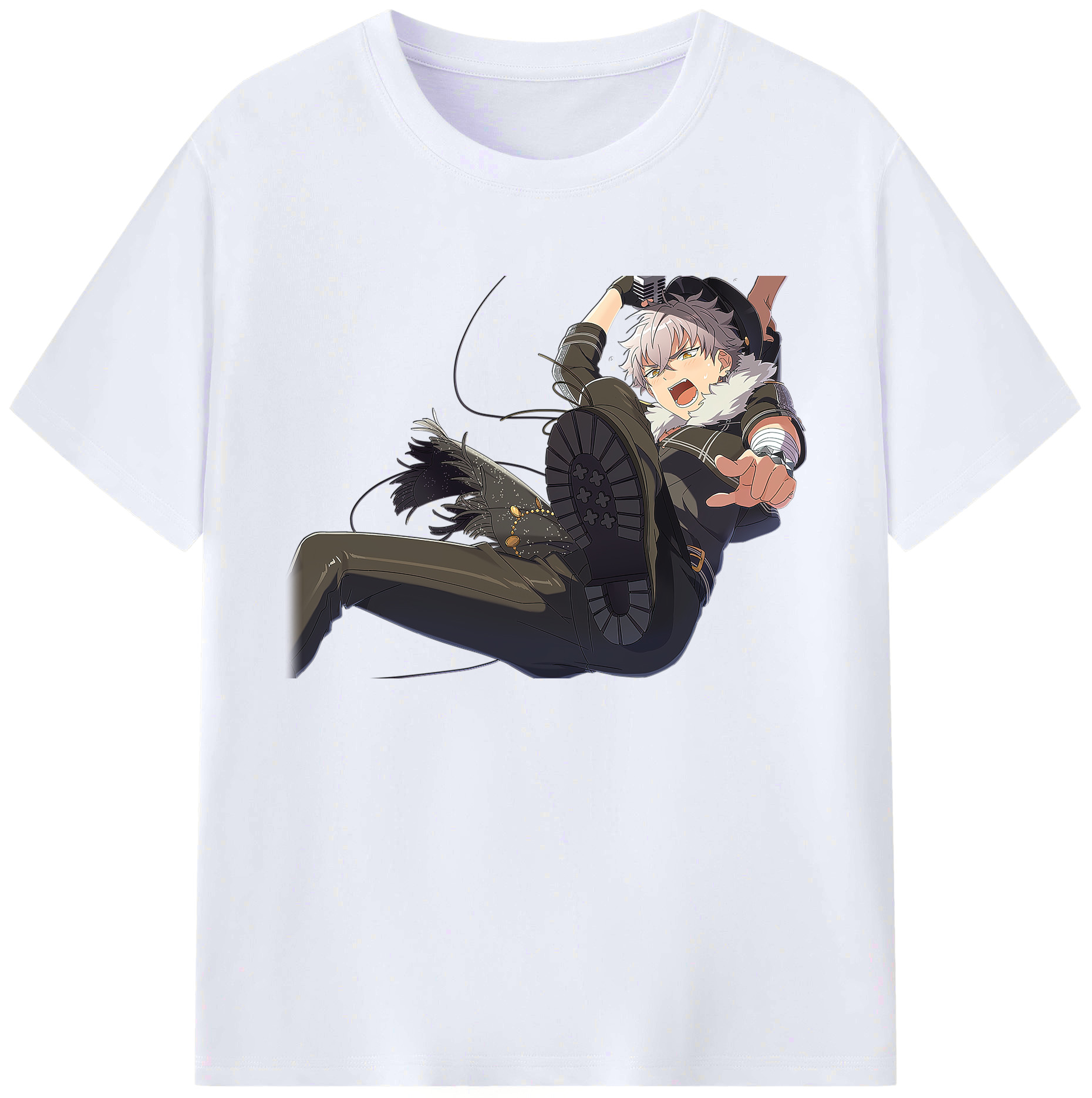（画像用） あんさんぶるスターズ! Ensemble Stars 綿100％ メンズ半袖Tシャツ｜肌触りやわらか＆通気性