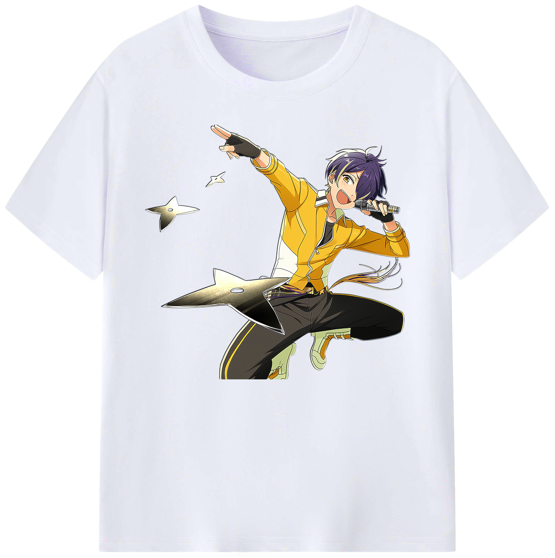 （画像用） あんさんぶるスターズ! Ensemble Stars 綿100％ メンズ半袖Tシャツ｜肌触りやわらか＆通気性