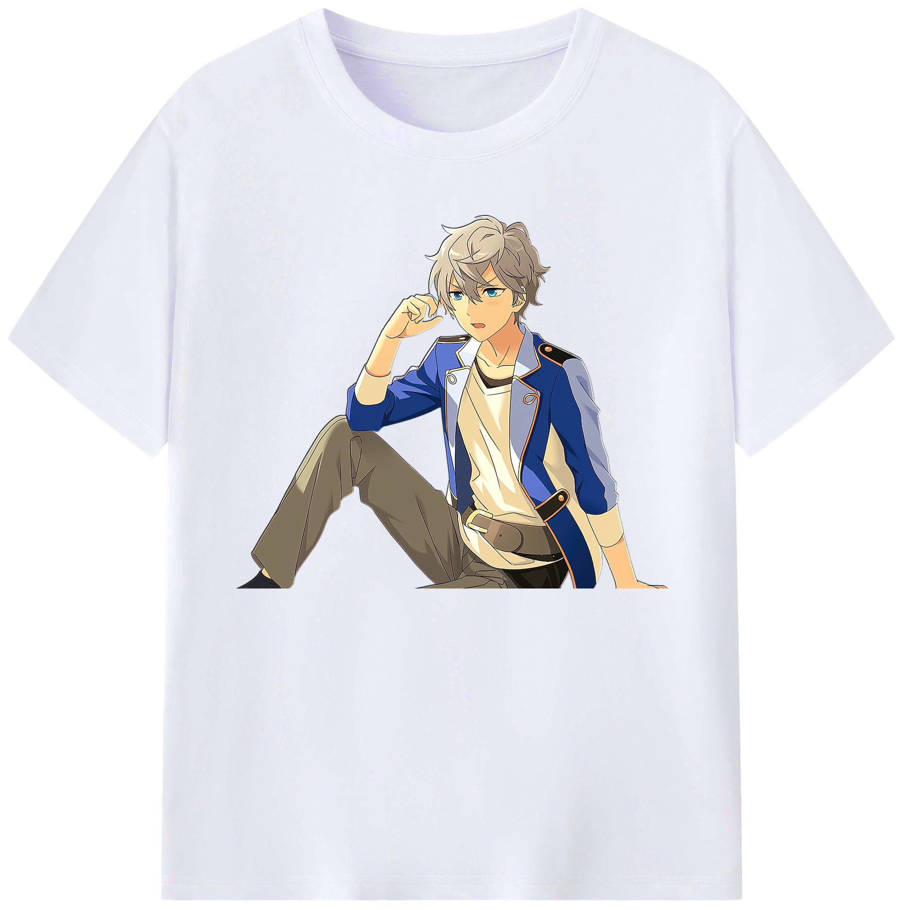 （画像用） あんさんぶるスターズ! Ensemble Stars 綿100％ メンズ半袖Tシャツ｜肌触りやわらか＆通気性