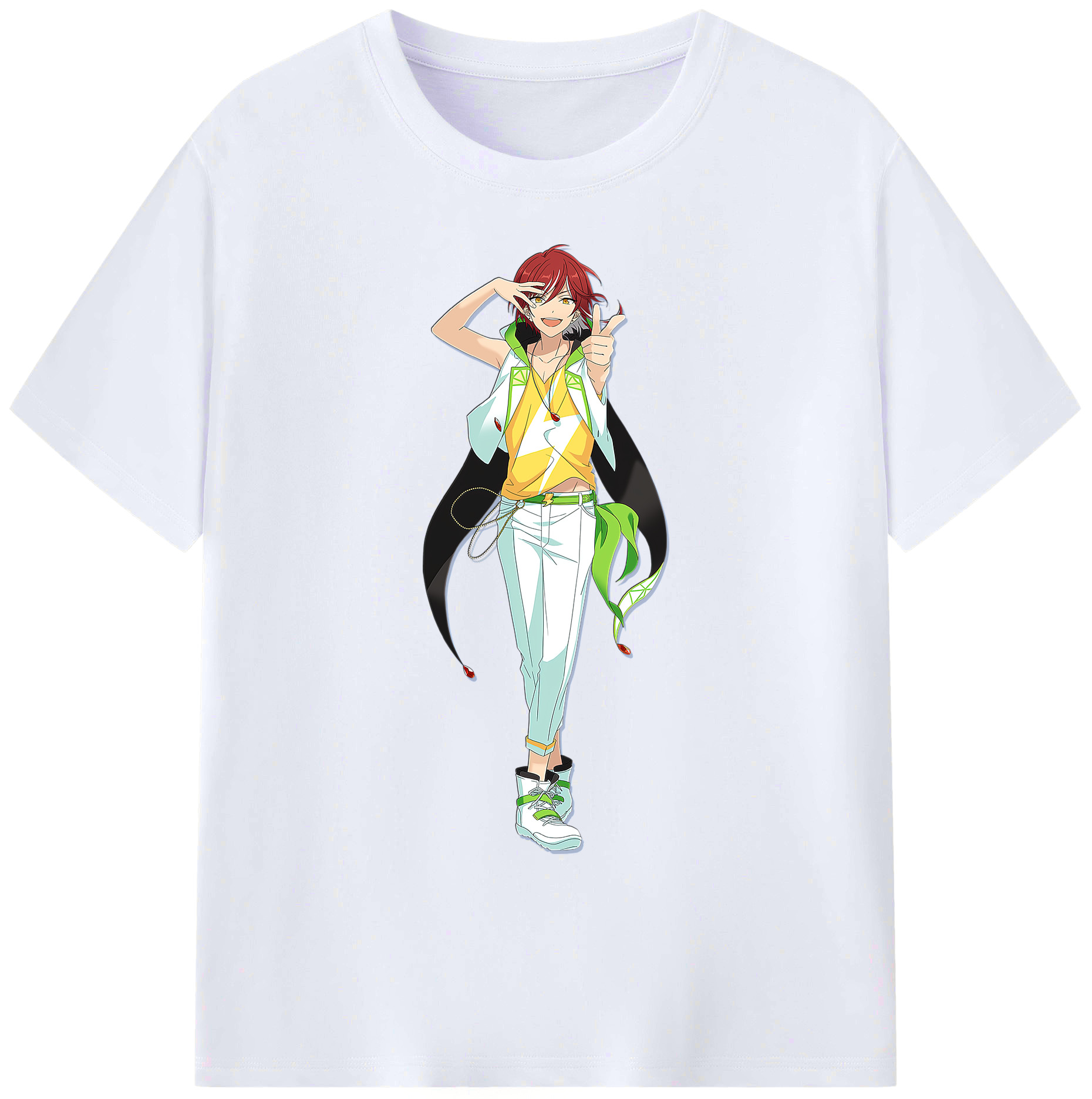 （画像用） あんさんぶるスターズ! Ensemble Stars 綿100％ メンズ半袖Tシャツ｜肌触りやわらか＆通気性