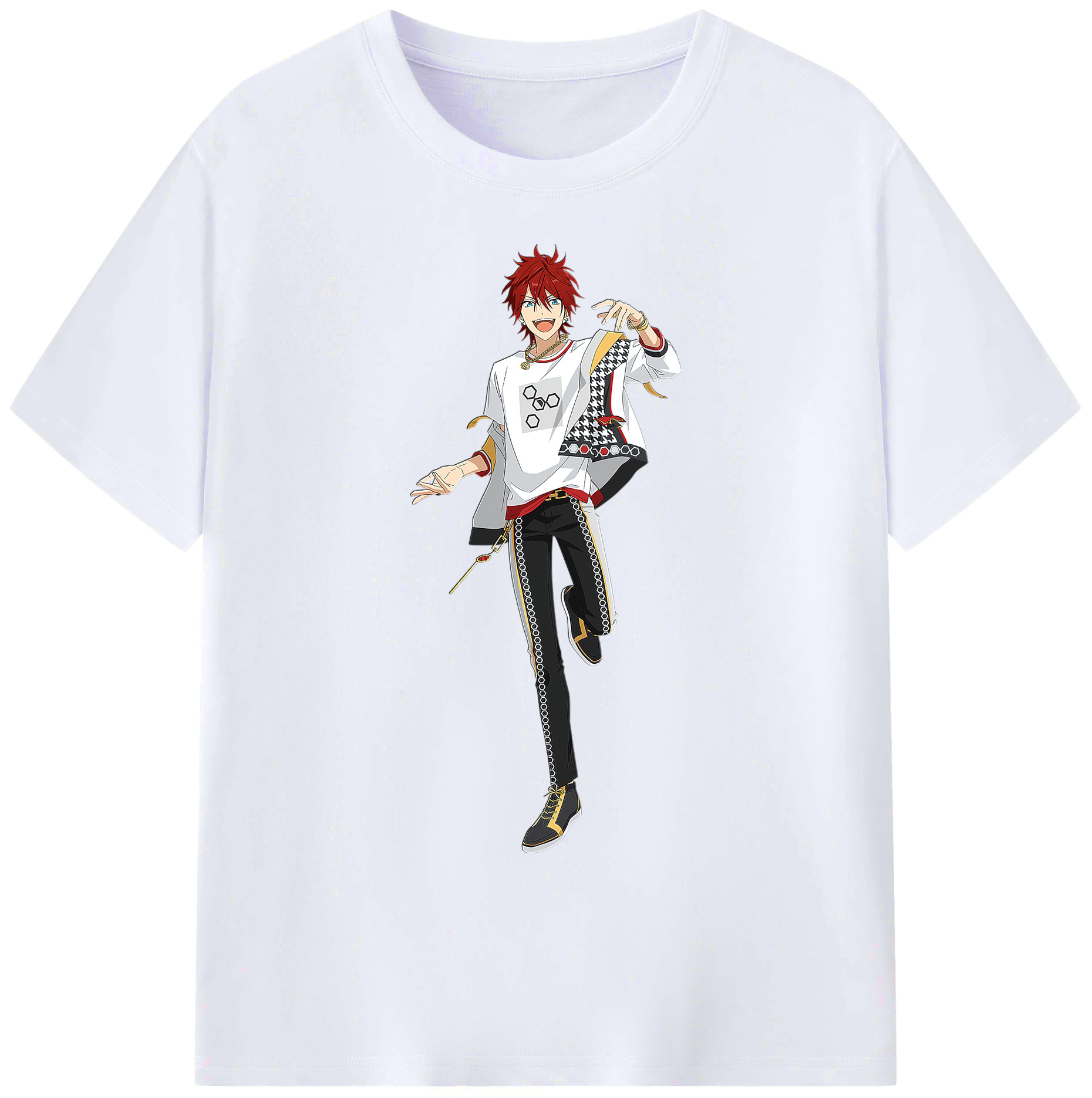 （画像用） あんさんぶるスターズ! Ensemble Stars 綿100％ メンズ半袖Tシャツ｜肌触りやわらか＆通気性