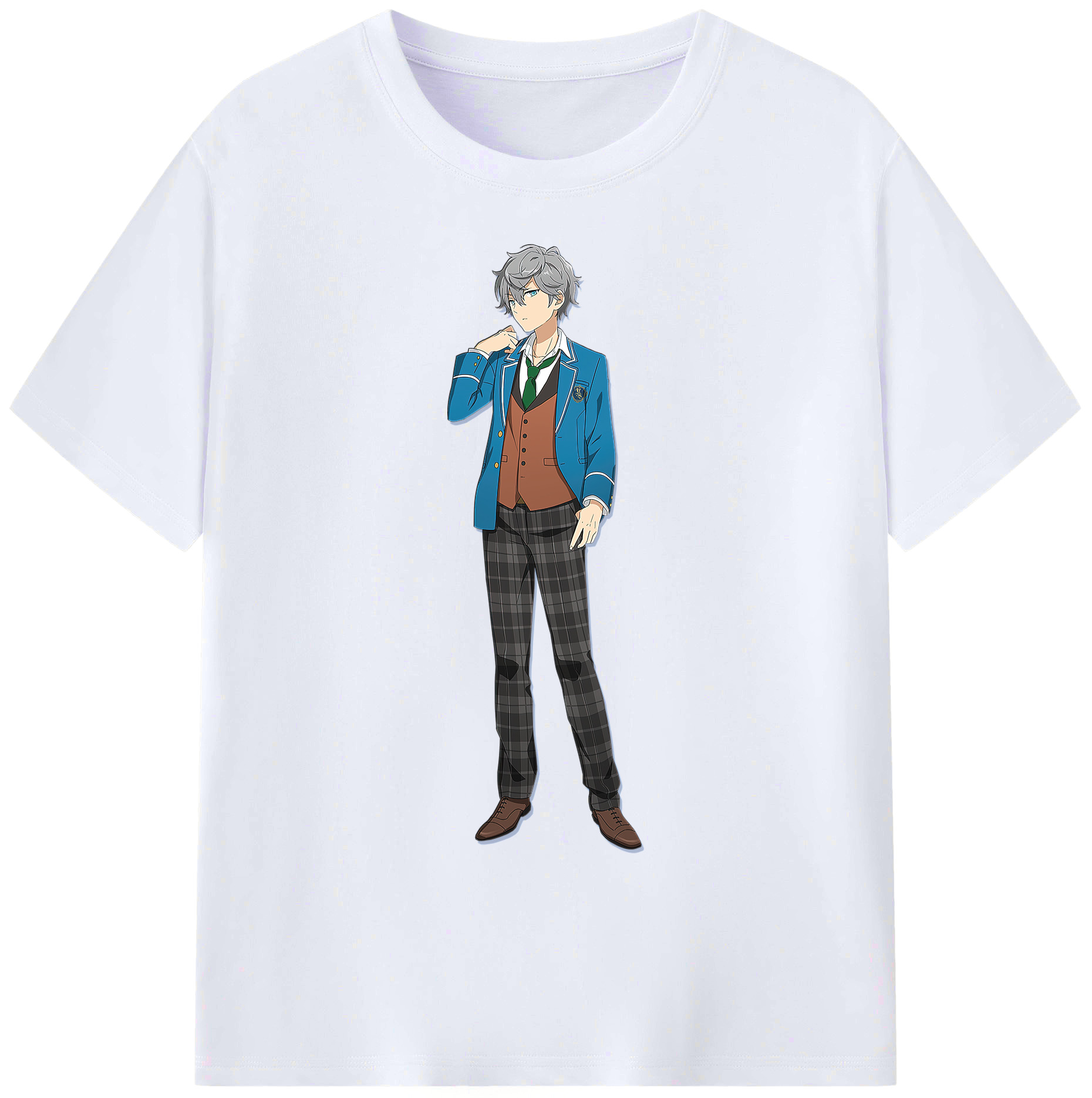（画像用） あんさんぶるスターズ! Ensemble Stars 綿100％ メンズ半袖Tシャツ｜肌触りやわらか＆通気性
