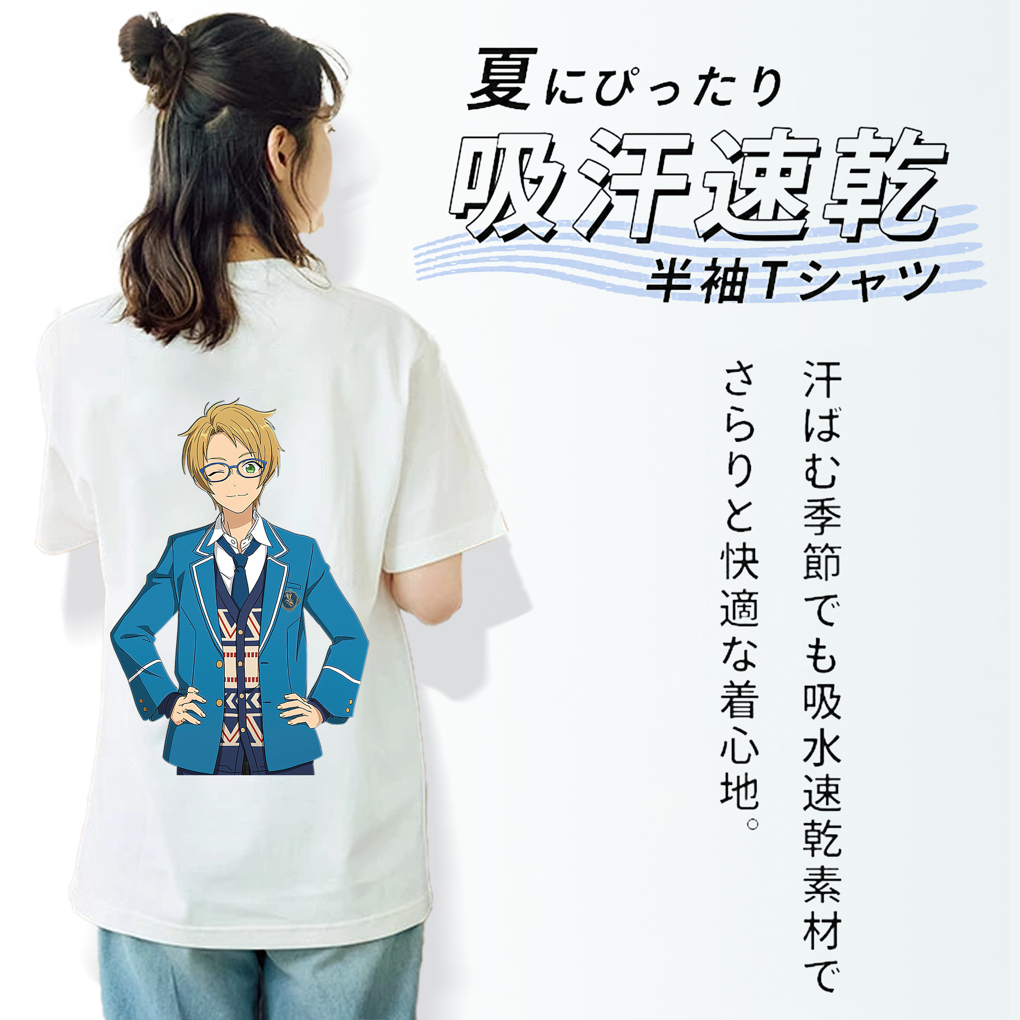あんさんぶるスターズ! Ensemble Stars レディース半袖Tシャツ(バックプリント)