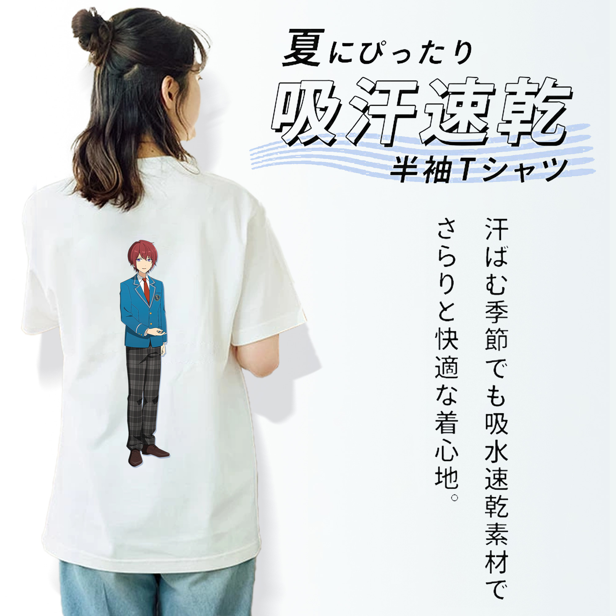 あんさんぶるスターズ! Ensemble Stars レディース半袖Tシャツ(バックプリント)