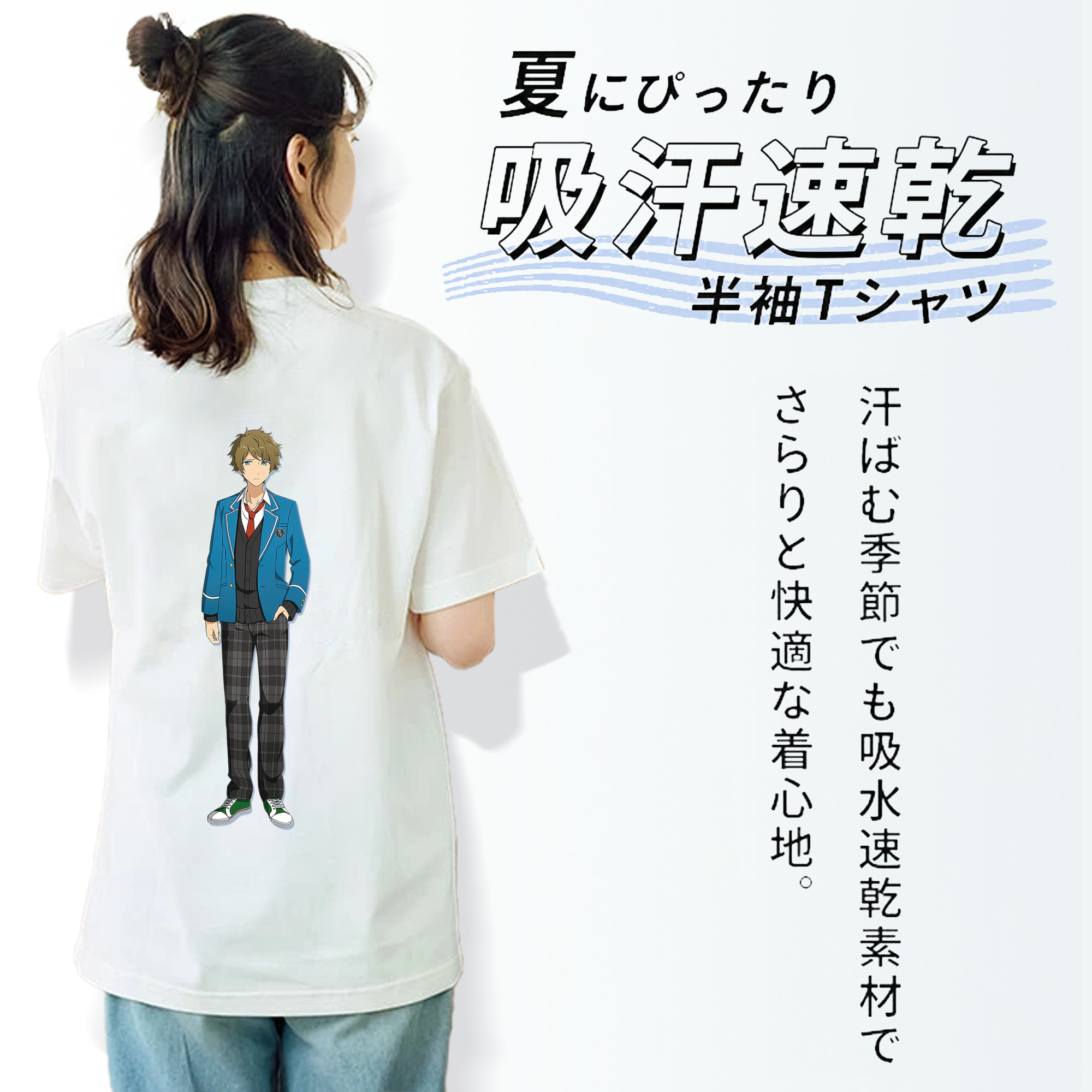 あんさんぶるスターズ! Ensemble Stars レディース半袖Tシャツ(バックプリント)