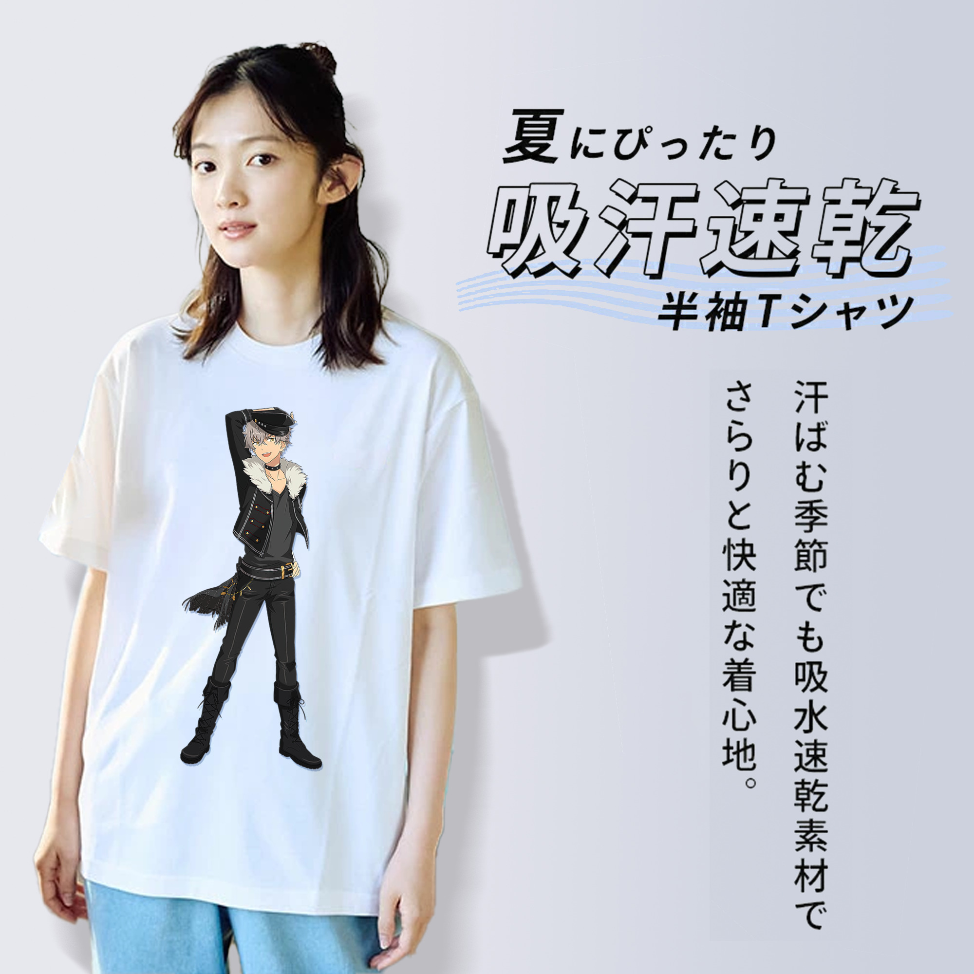 あんさんぶるスターズ! Ensemble Stars レディースカジュアルプリントTシャツ（綿100％）
