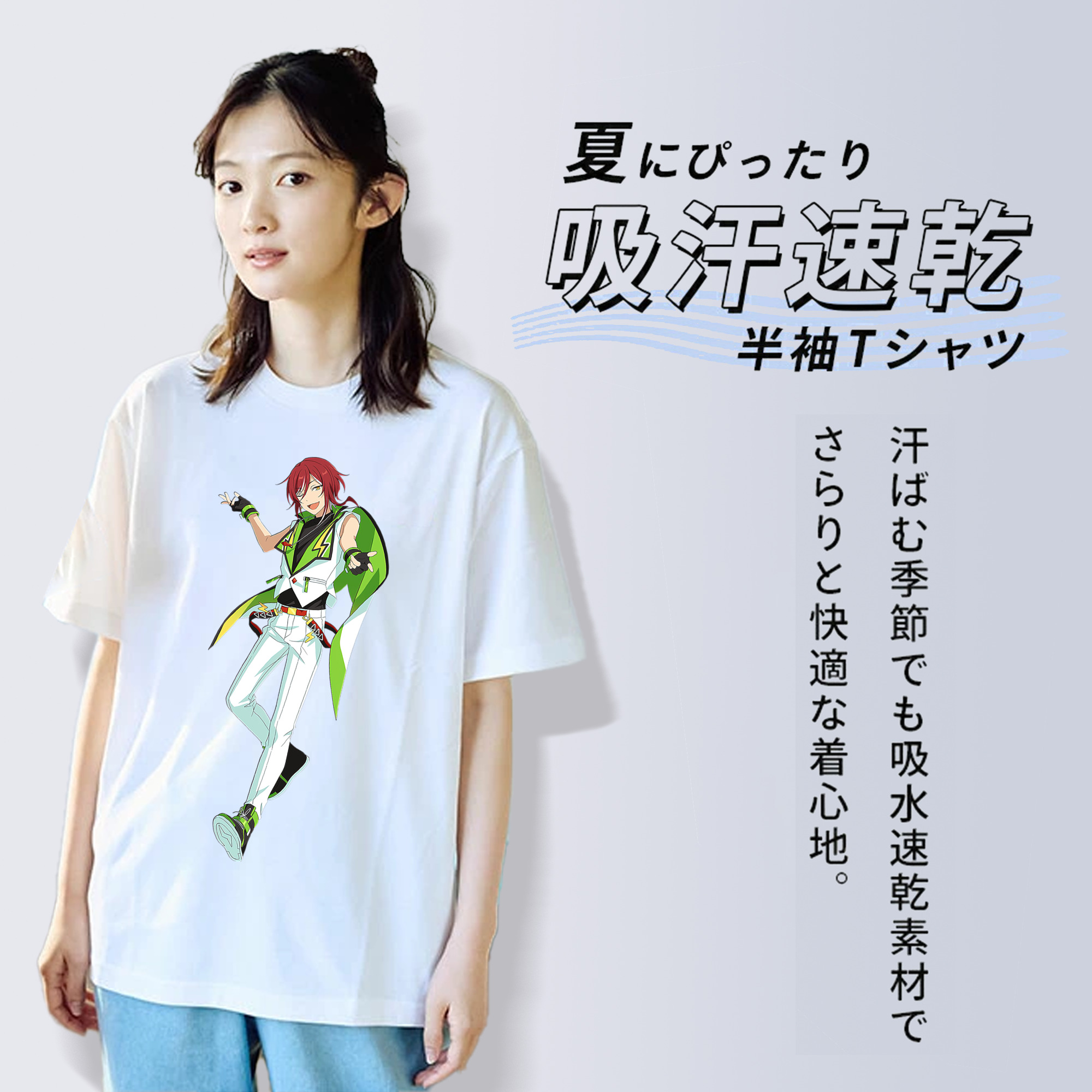 あんさんぶるスターズ! Ensemble Stars レディースカジュアルプリントTシャツ（綿100％）