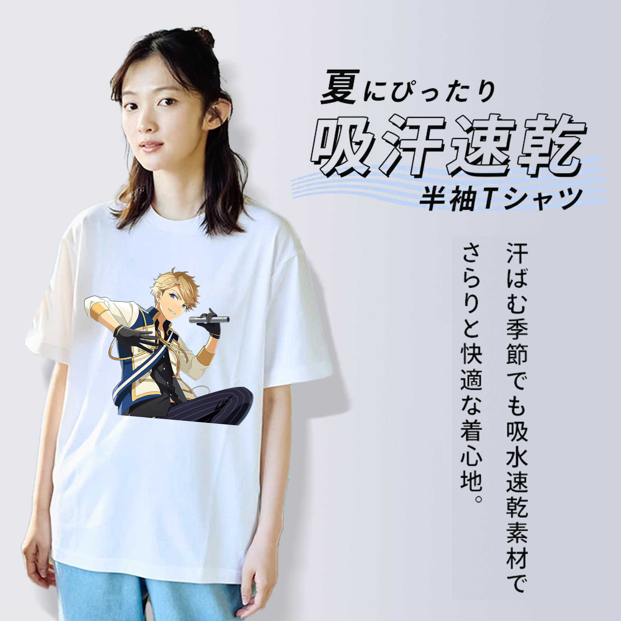 あんさんぶるスターズ! Ensemble Stars レディースカジュアルプリントTシャツ（綿100％）