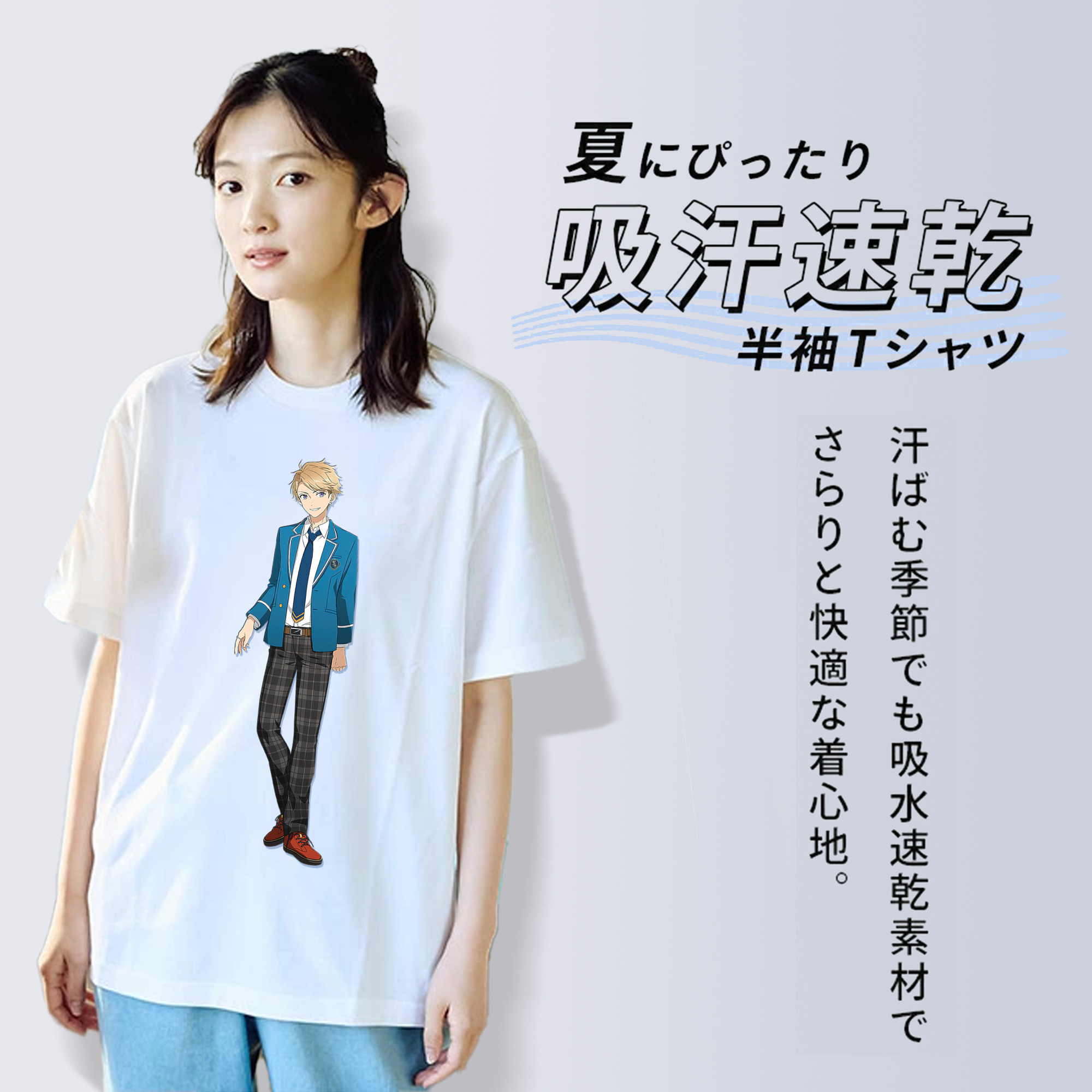 あんさんぶるスターズ! Ensemble Stars レディースカジュアルプリントTシャツ（綿100％）