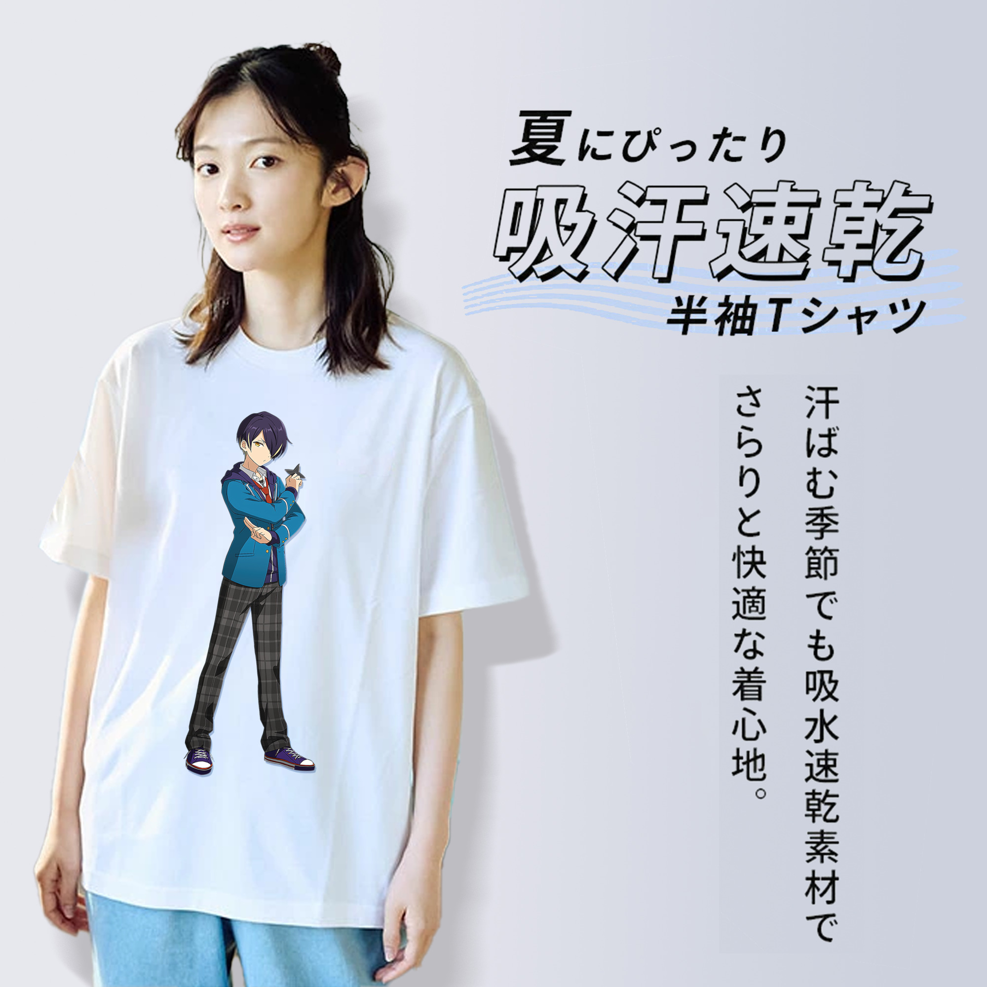 あんさんぶるスターズ! Ensemble Stars レディースカジュアルプリントTシャツ（綿100％）