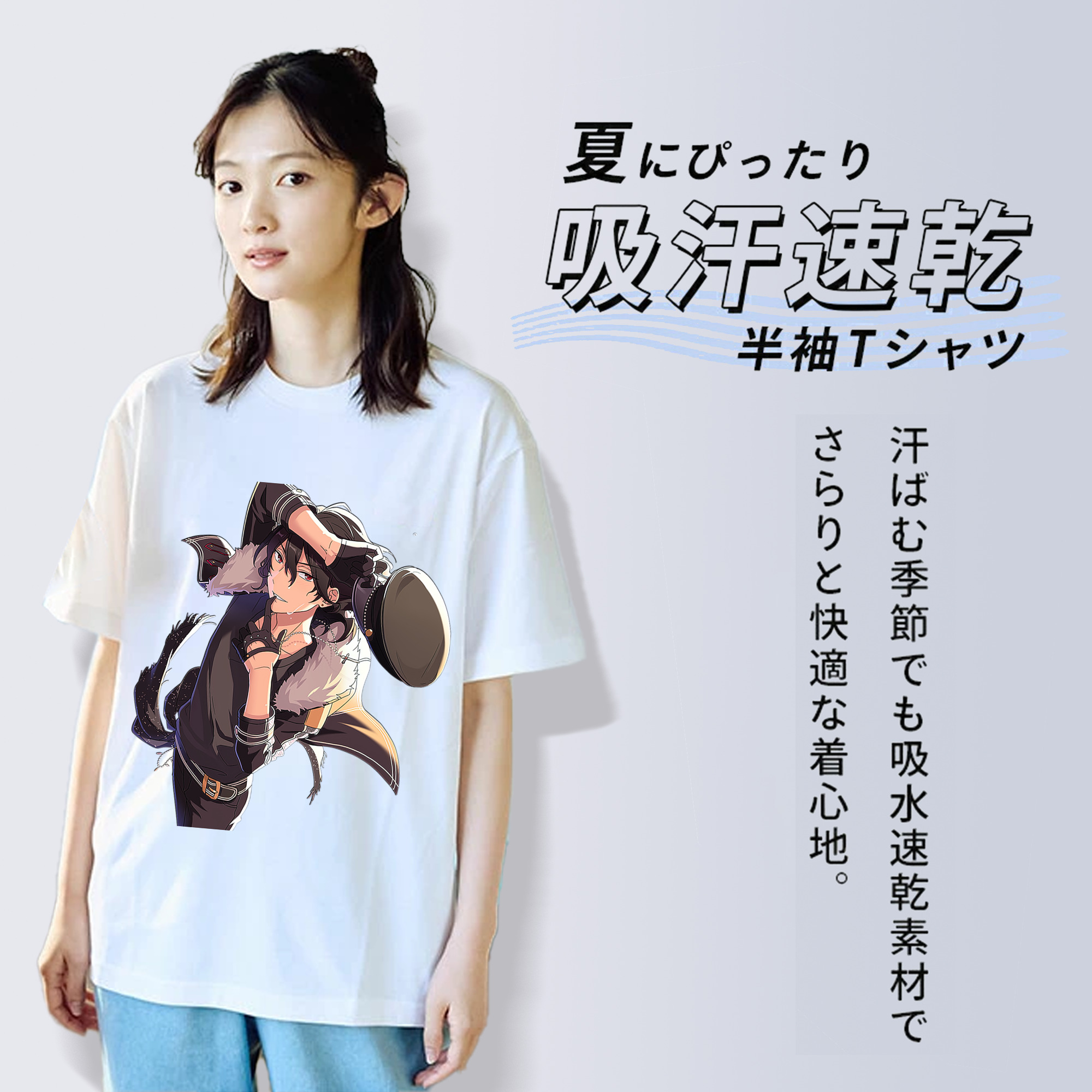 あんさんぶるスターズ! Ensemble Stars レディースカジュアルプリントTシャツ（綿100％）