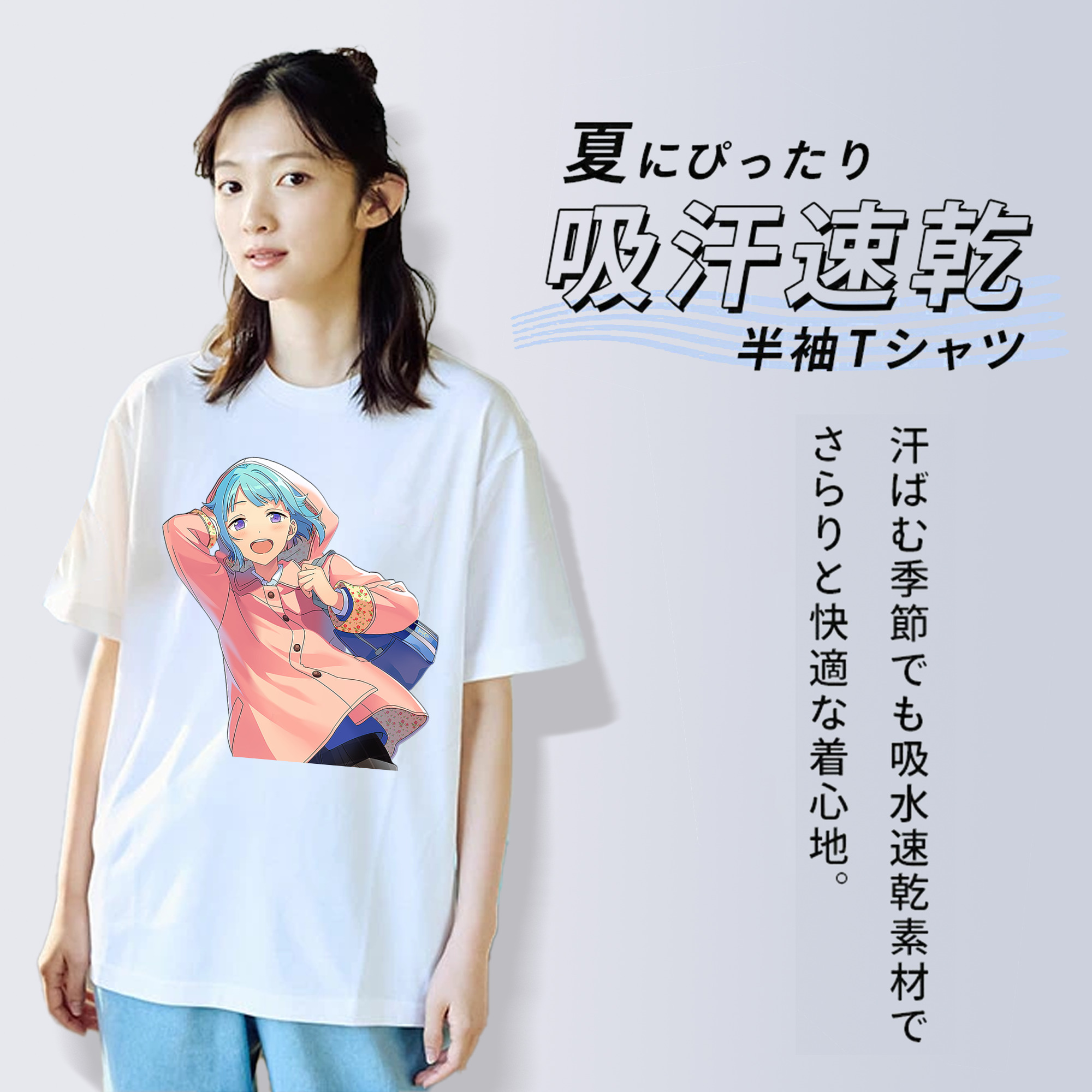 あんさんぶるスターズ! Ensemble Stars レディースカジュアルプリントTシャツ（綿100％）