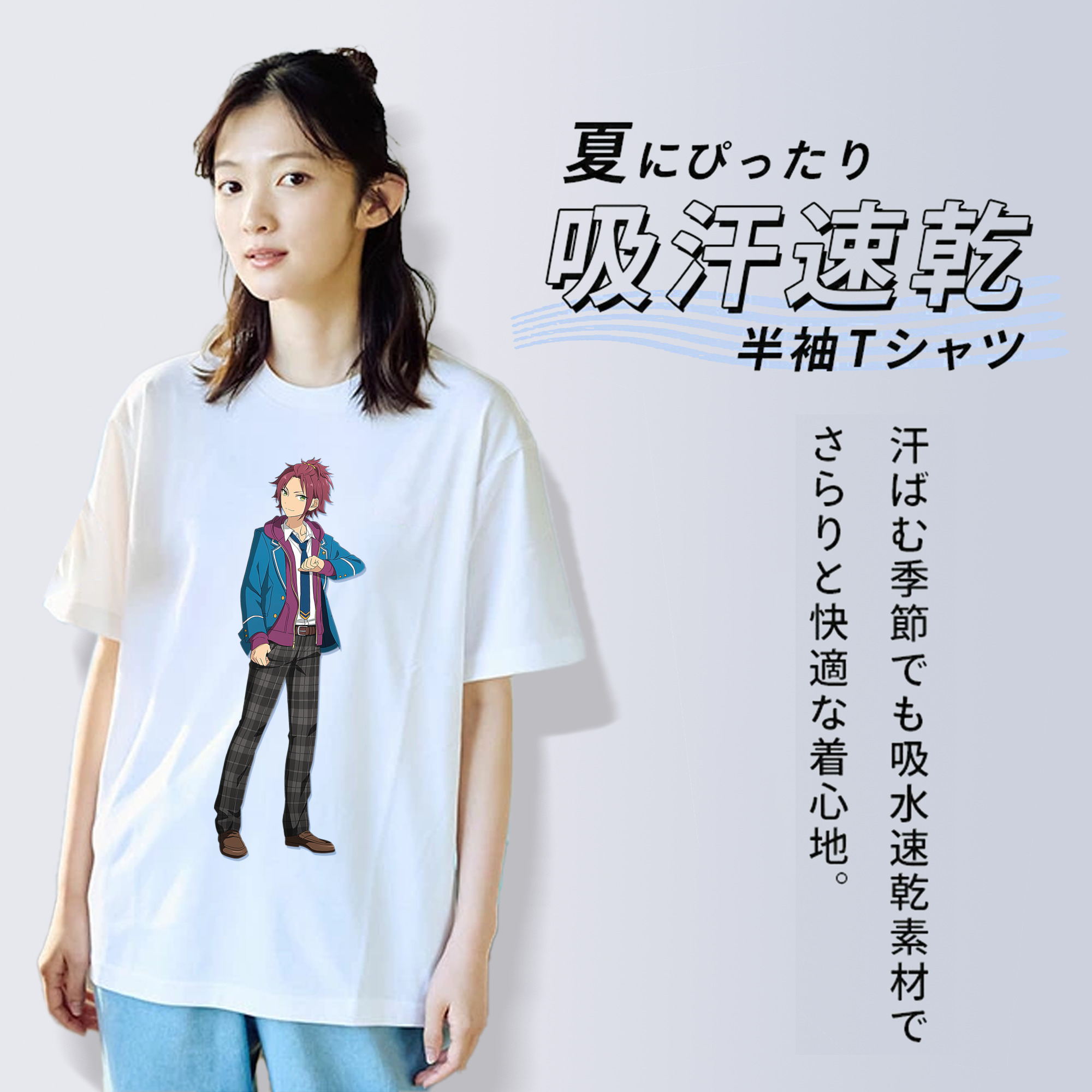 あんさんぶるスターズ! Ensemble Stars レディースカジュアルプリントTシャツ（綿100％）