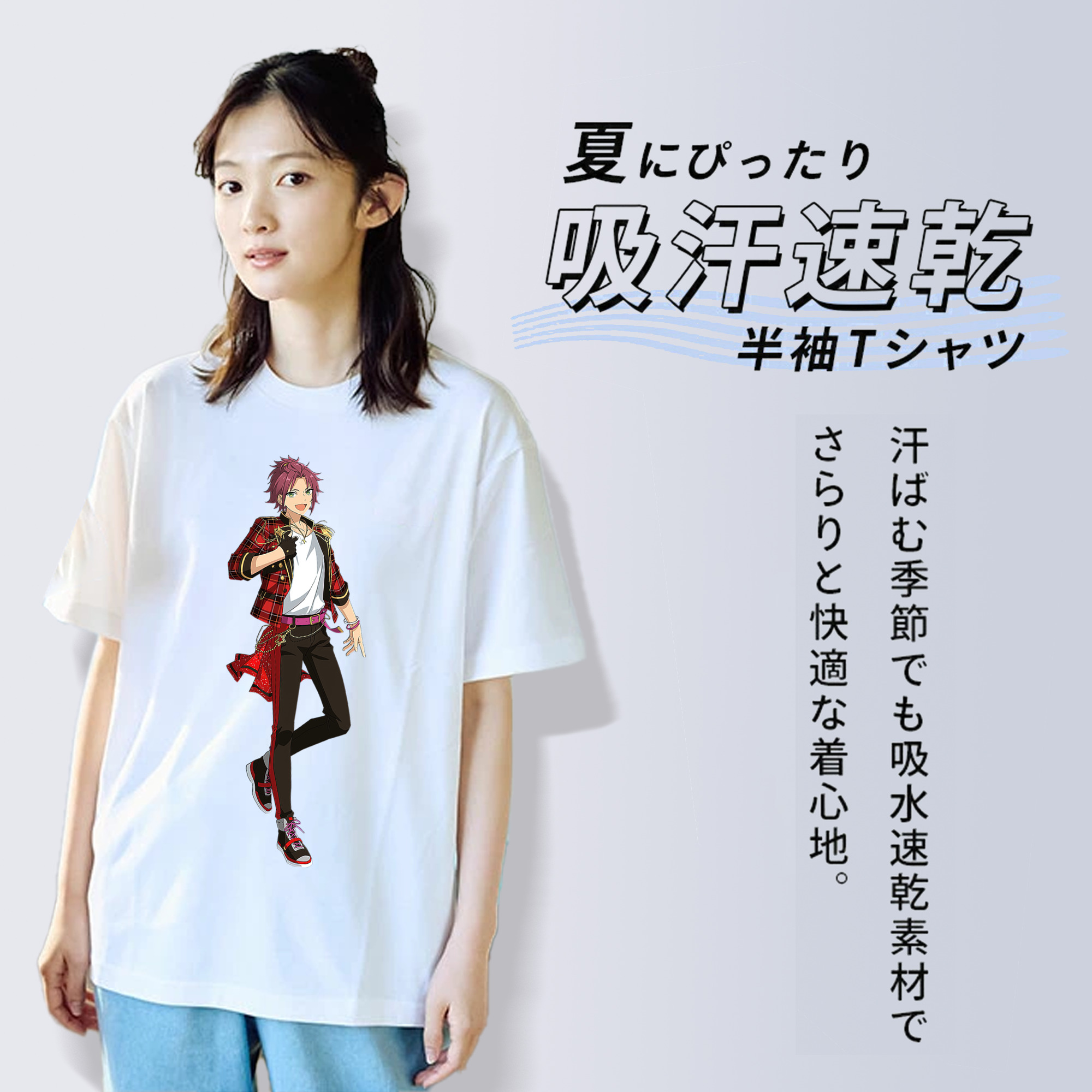 あんさんぶるスターズ! Ensemble Stars レディースカジュアルプリントTシャツ（綿100％）