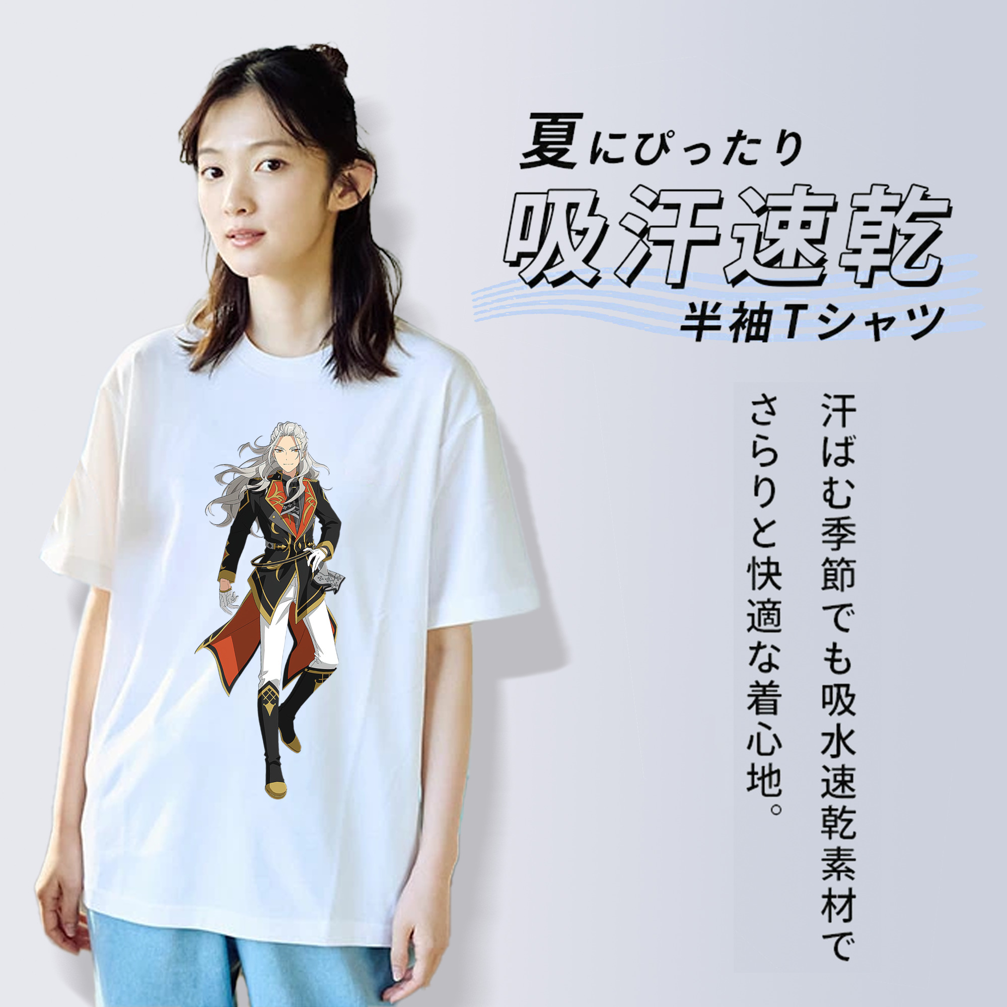 あんさんぶるスターズ! Ensemble Stars レディースカジュアルプリントTシャツ（綿100％）