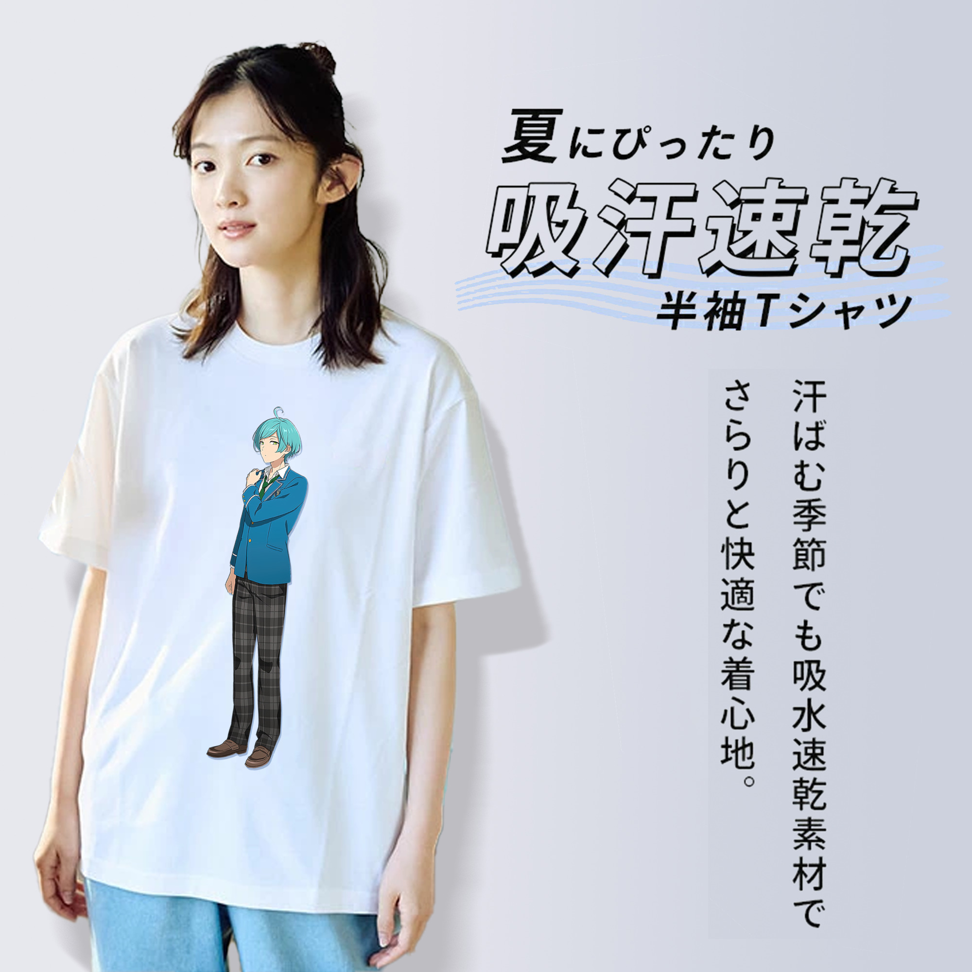 あんさんぶるスターズ! Ensemble Stars レディースカジュアルプリントTシャツ（綿100％）