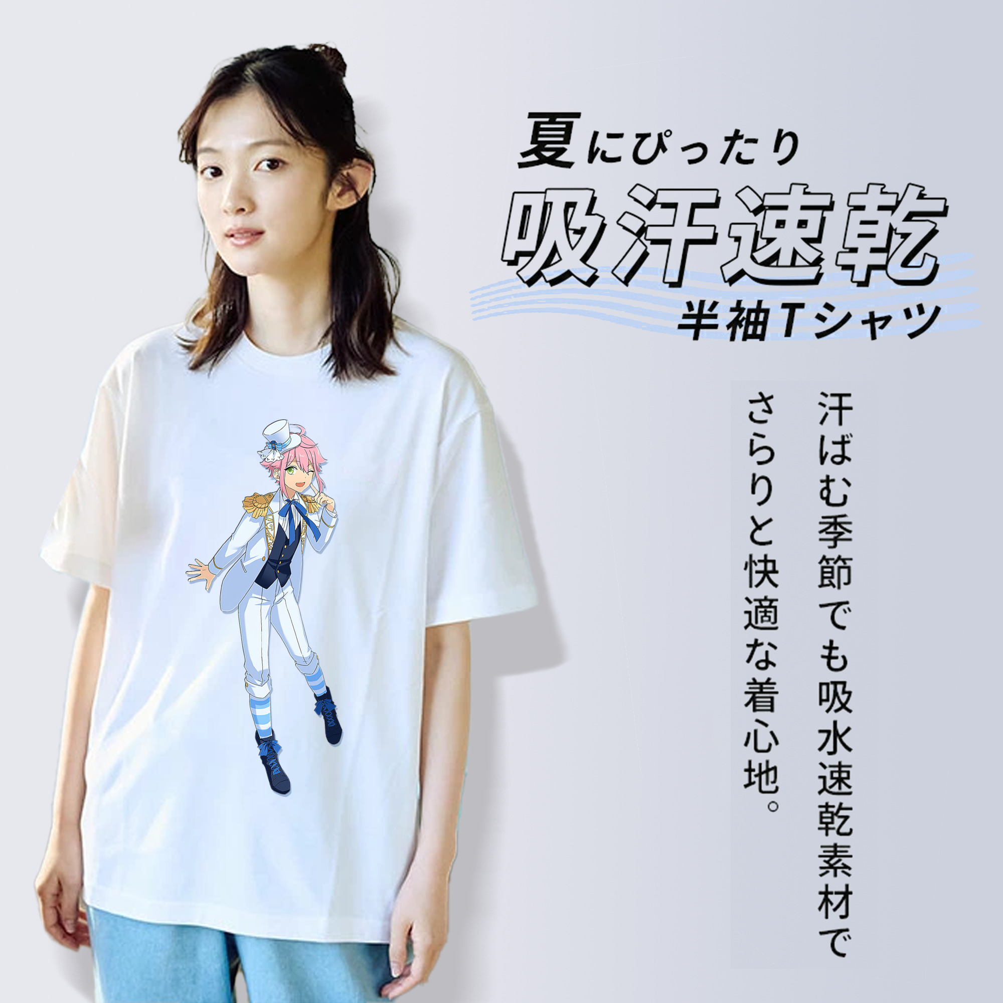 あんさんぶるスターズ! Ensemble Stars レディースカジュアルプリントTシャツ（綿100％）