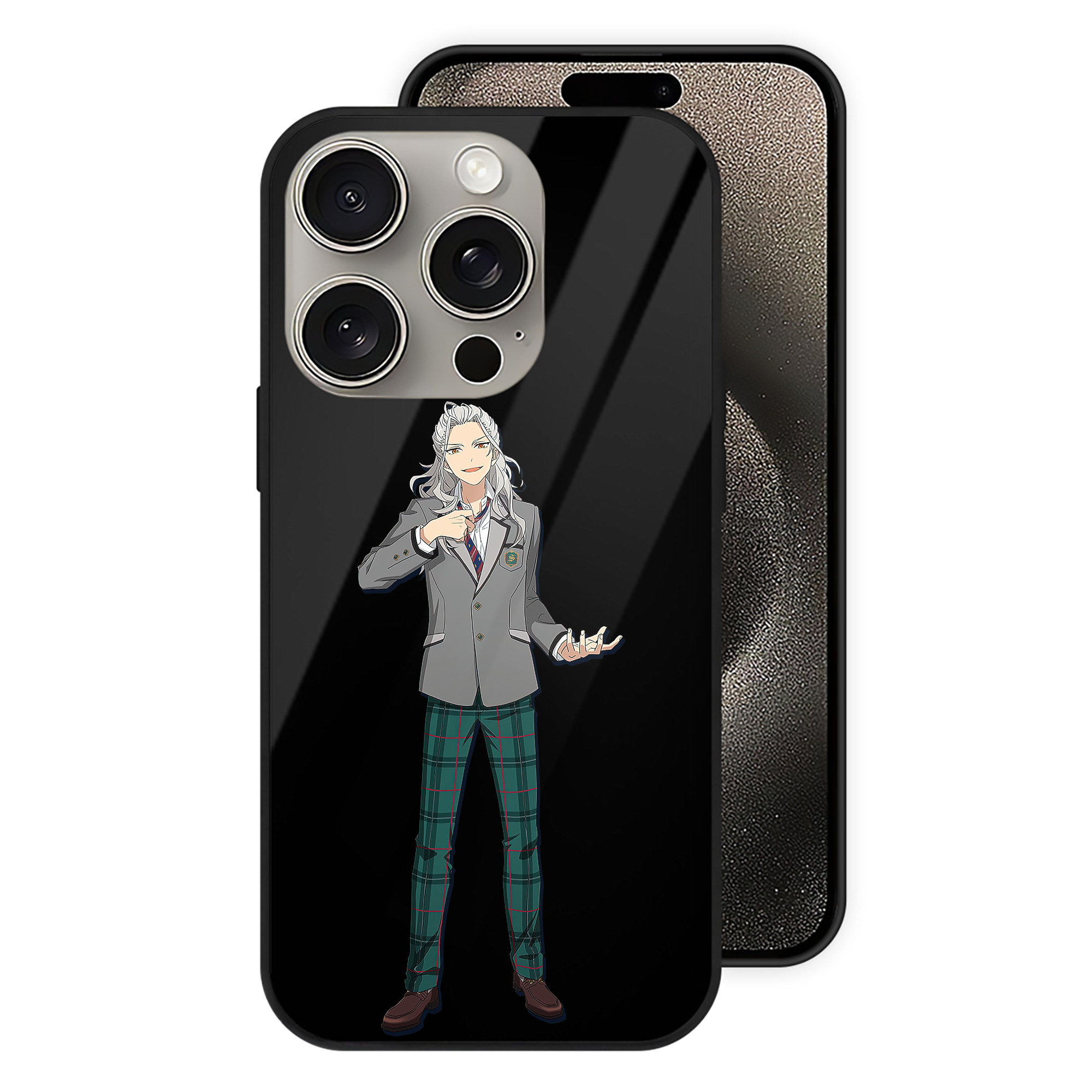 あんさんぶるスターズ! Ensemble Stars 【iPhone15Pro対応】スマホケース 耐衝撃＆黄変防止 背面ガラス