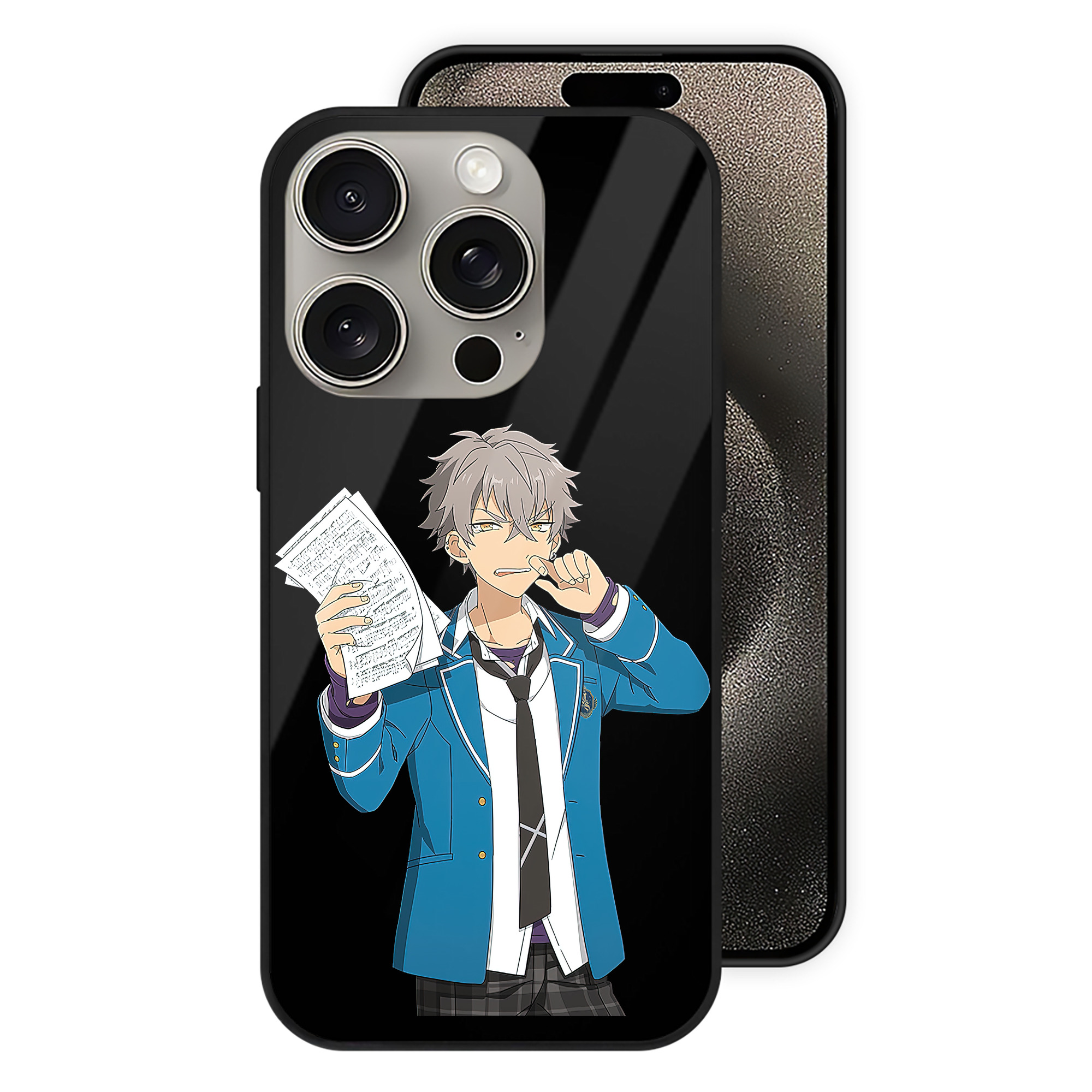 （画像用） あんさんぶるスターズ! Ensemble Stars 【iPhone15Pro対応】スマホケース 耐衝撃＆黄変防止 背面ガラス
