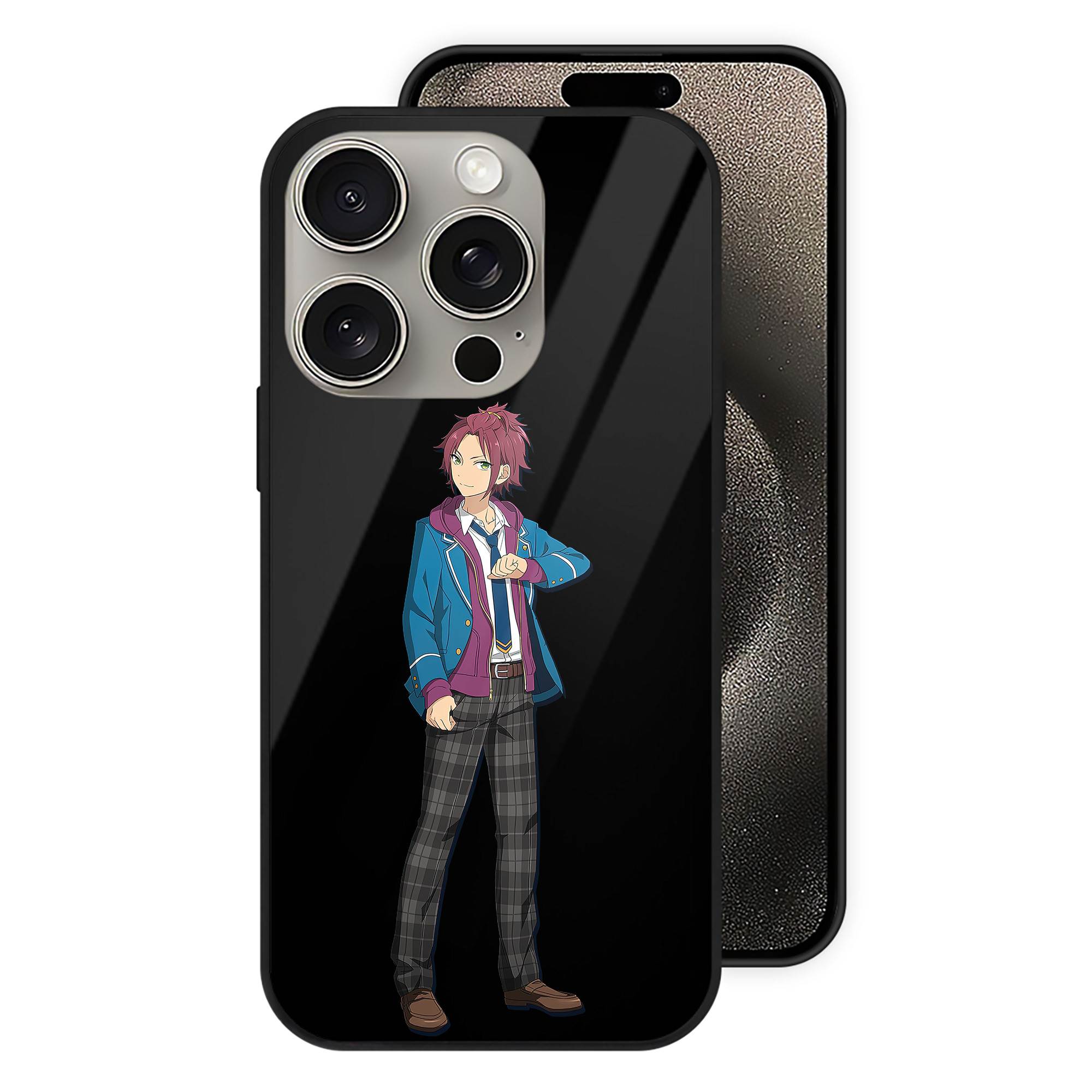 （画像用） あんさんぶるスターズ! Ensemble Stars 【iPhone15Pro対応】スマホケース 耐衝撃＆黄変防止 背面ガラス